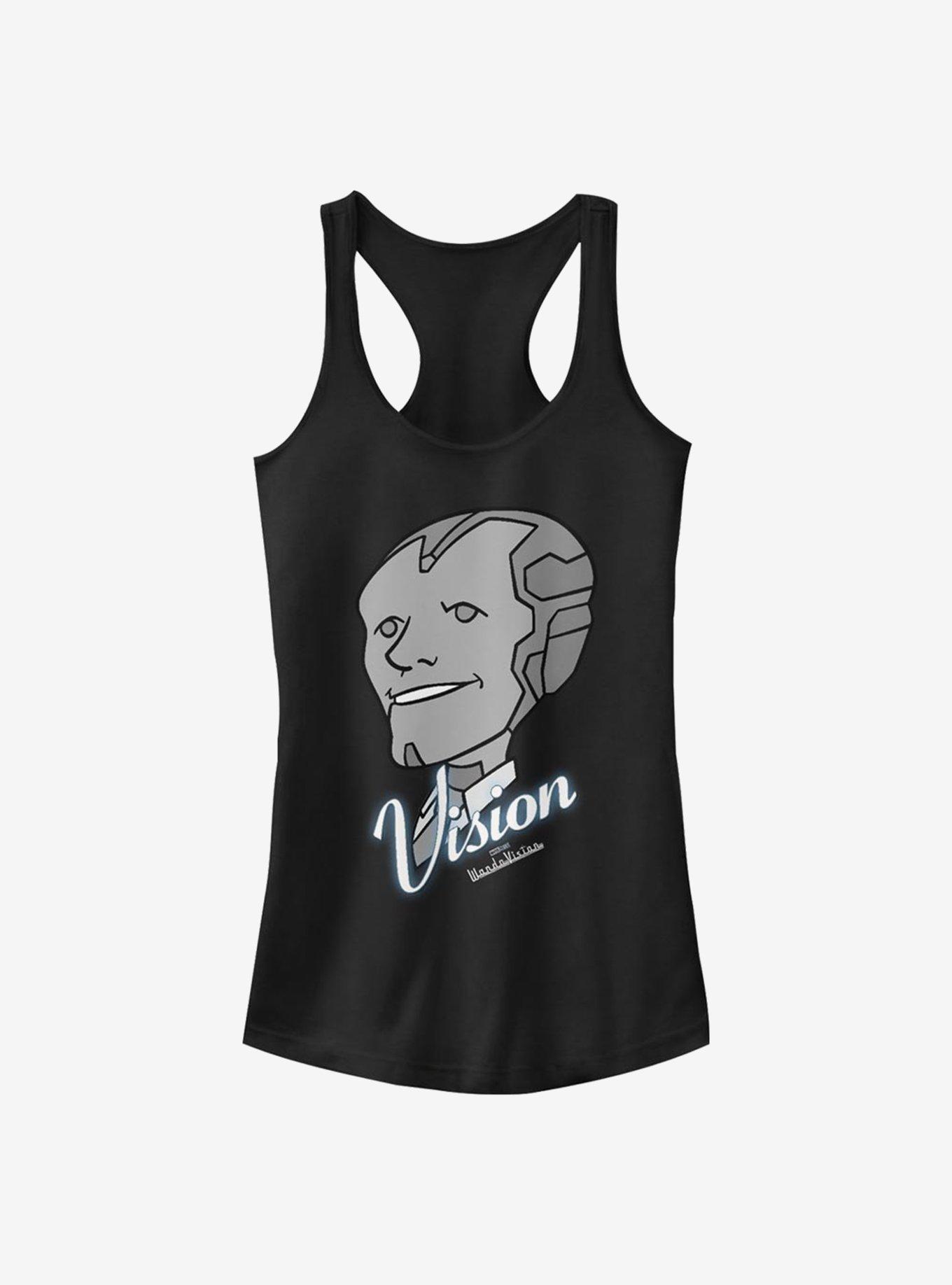 Marvel WandaVision Vision Grins Girls Tank, BLACK, hi-res