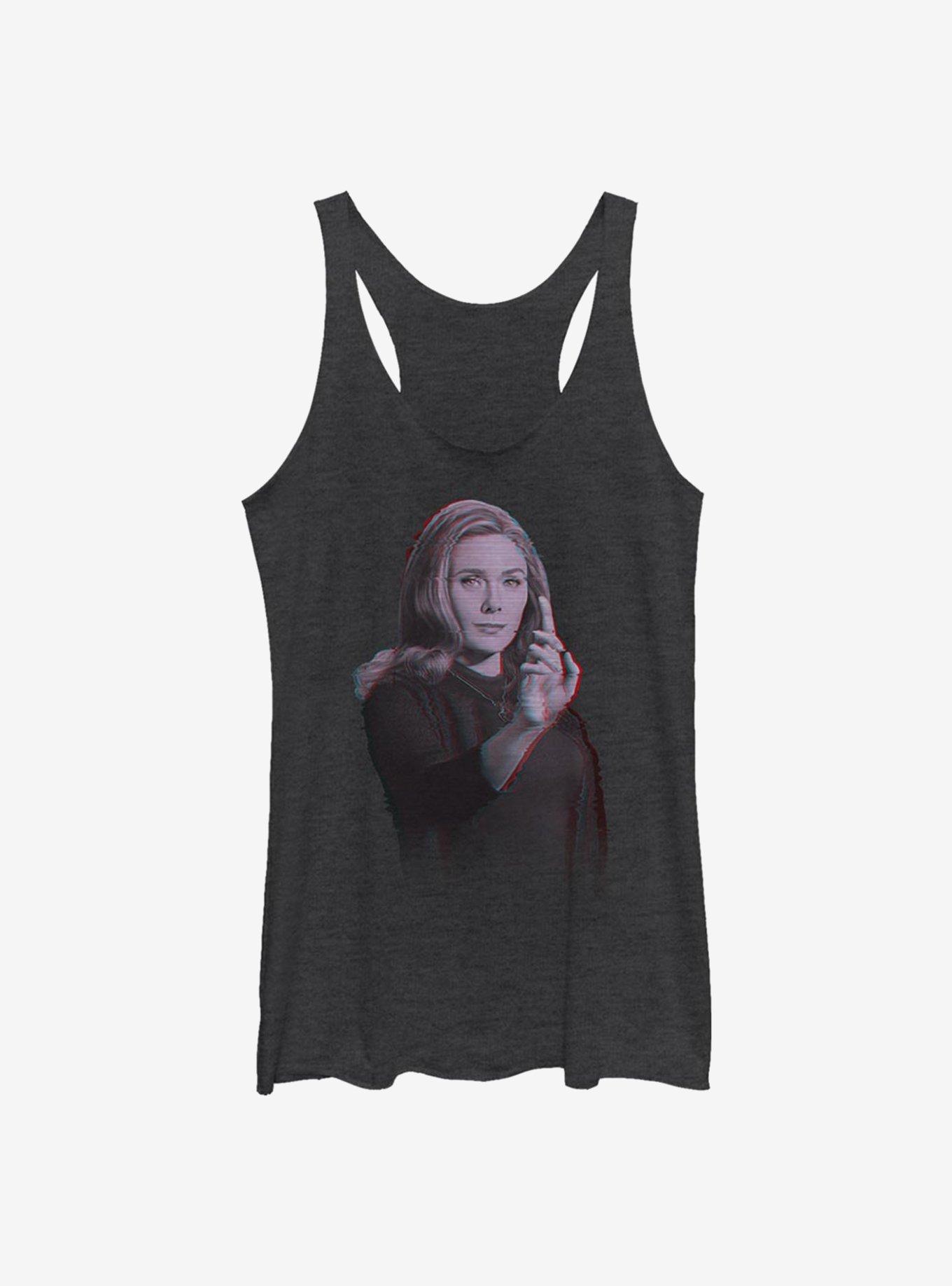 Marvel WandaVision Wanda Video Glitch Overlay Girls Tank, , hi-res