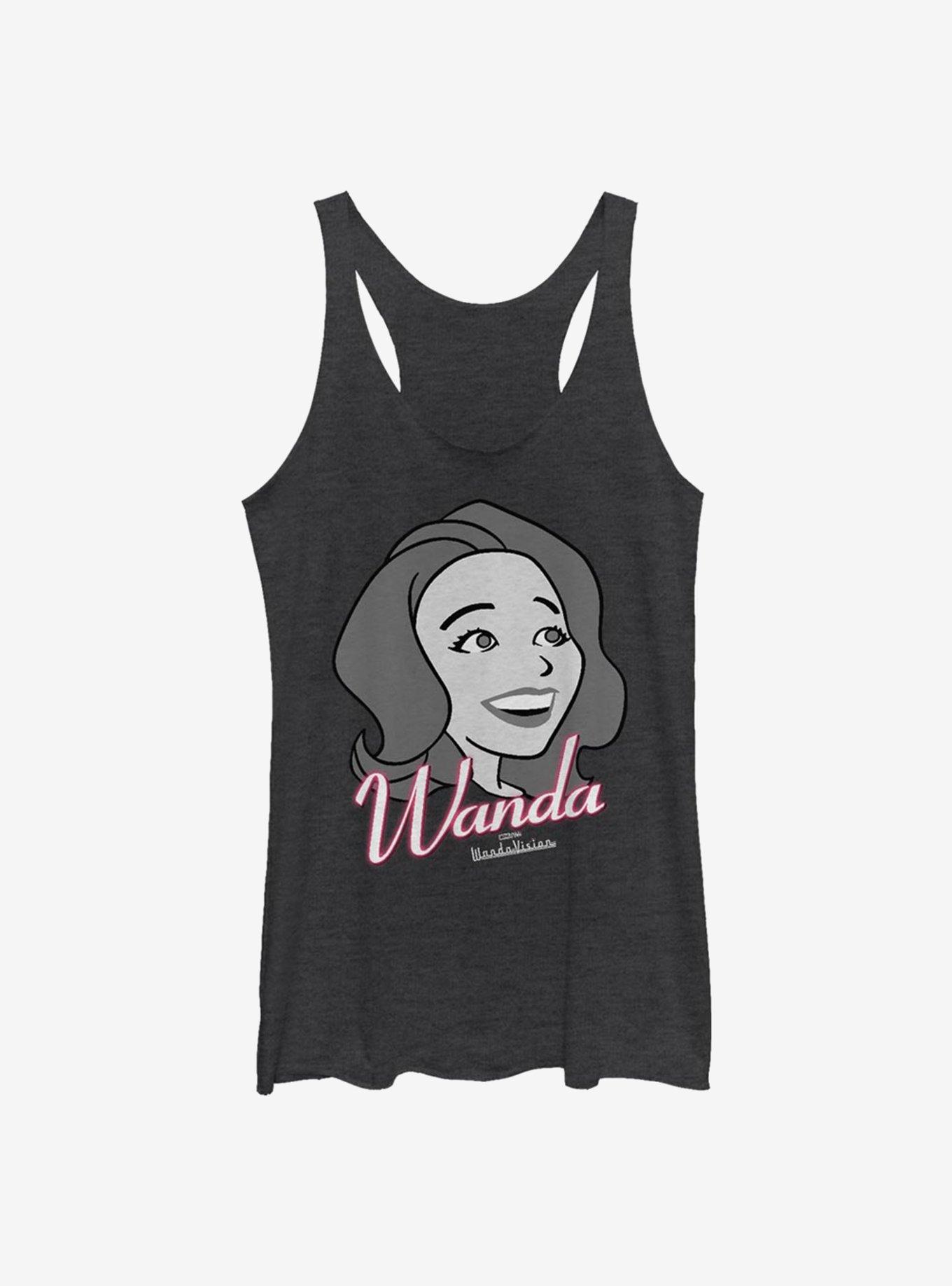 Marvel WandaVision Wanda Smiles Girls Tank, BLK HTR, hi-res