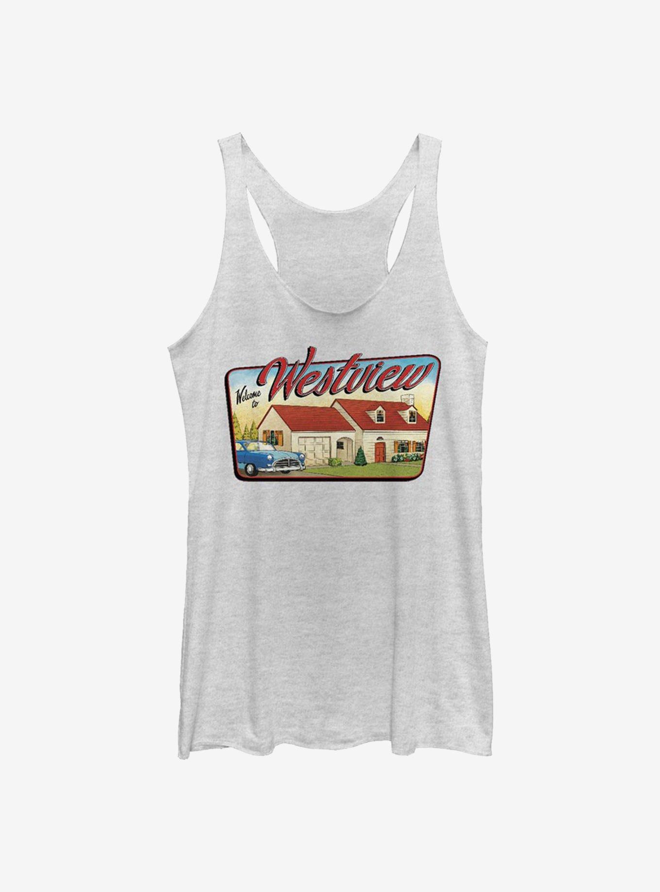 Marvel WandaVision Westview Welcome Girls Tank, WHITE HTR, hi-res
