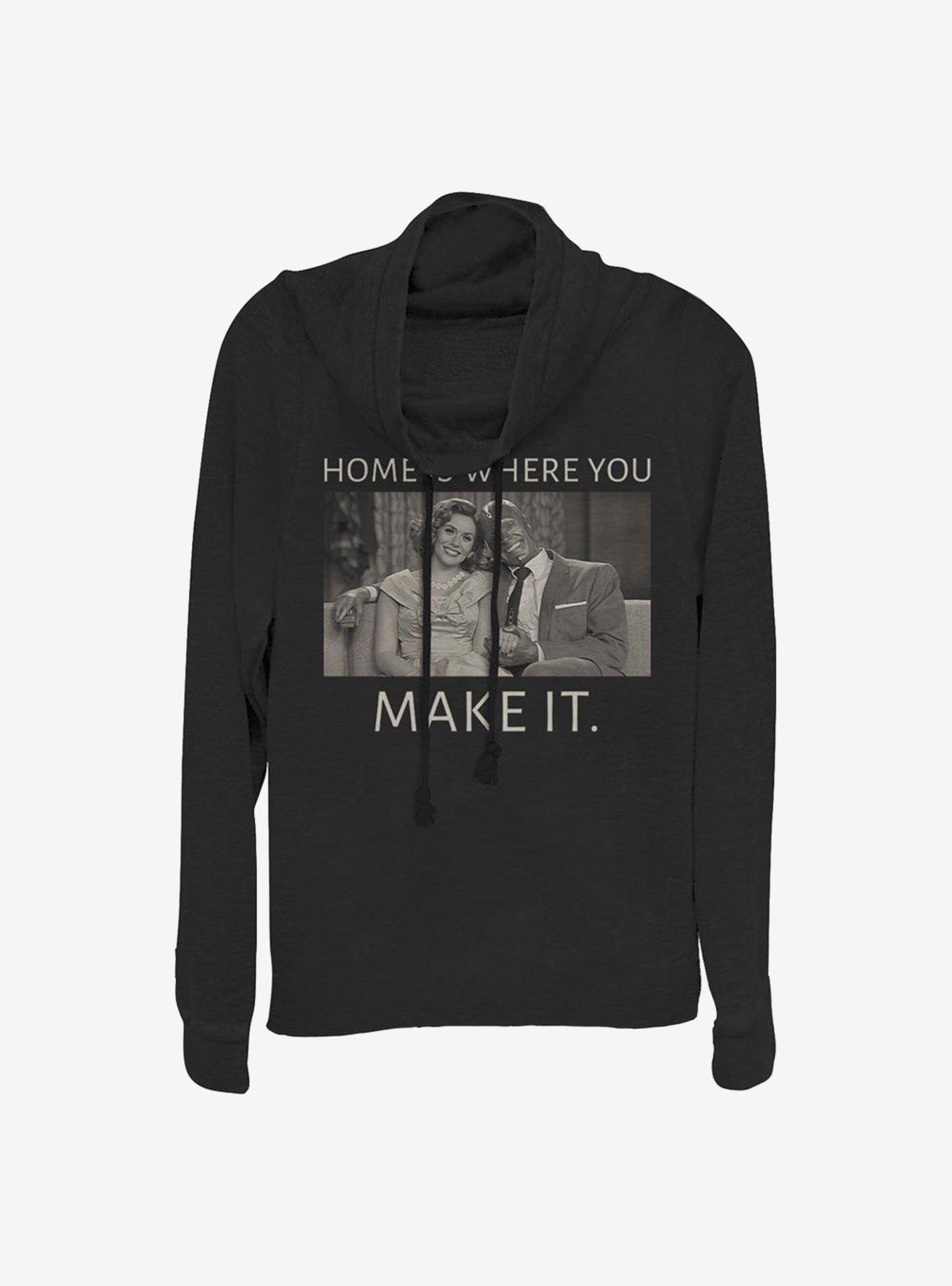 Marvel WandaVision Home Is Where You Make It Cowlneck Long-Sleeve Girls Top, , hi-res