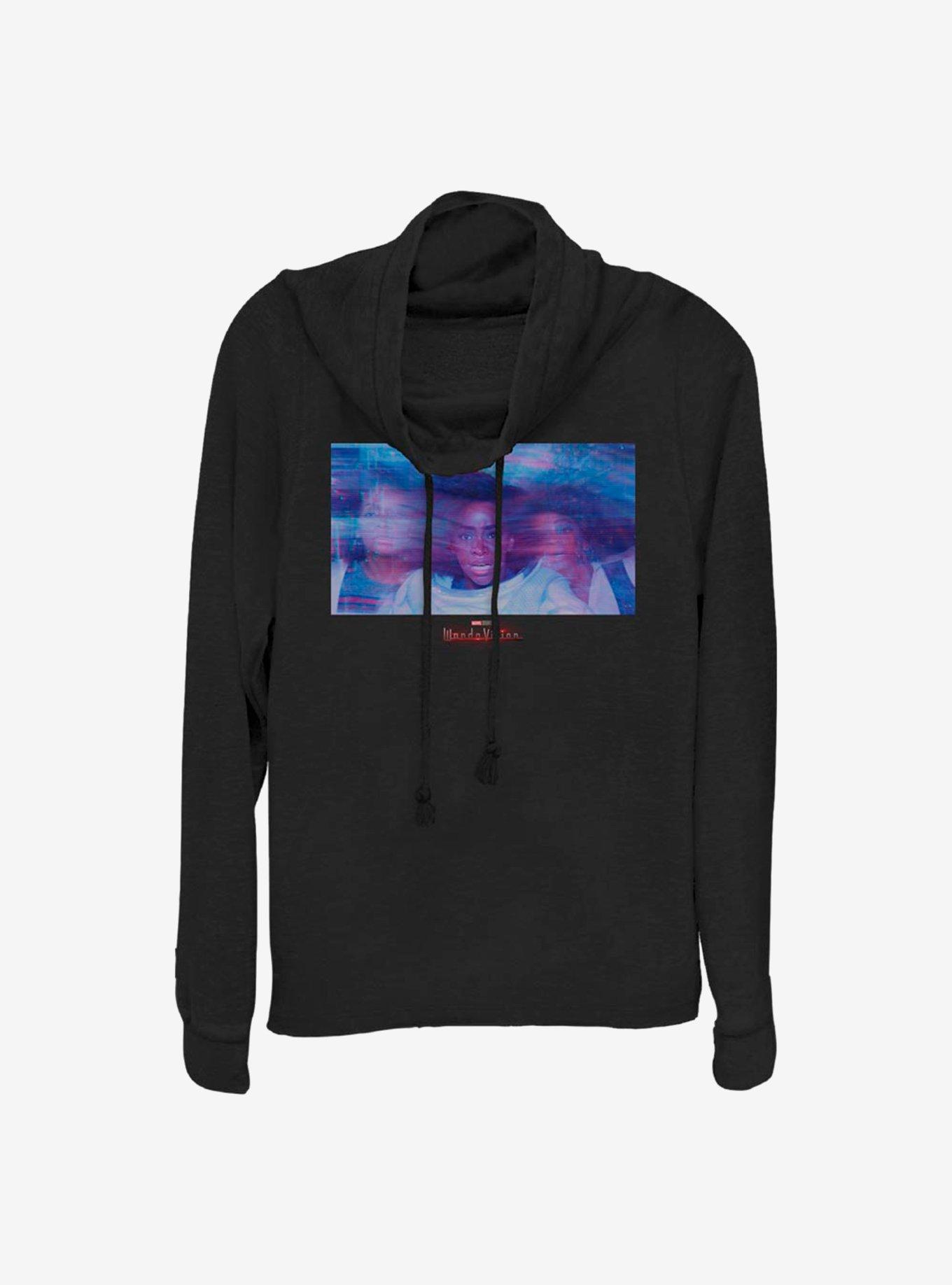 Marvel WandaVision Monica Glitches Cowlneck Long-Sleeve Girls Top, , hi-res