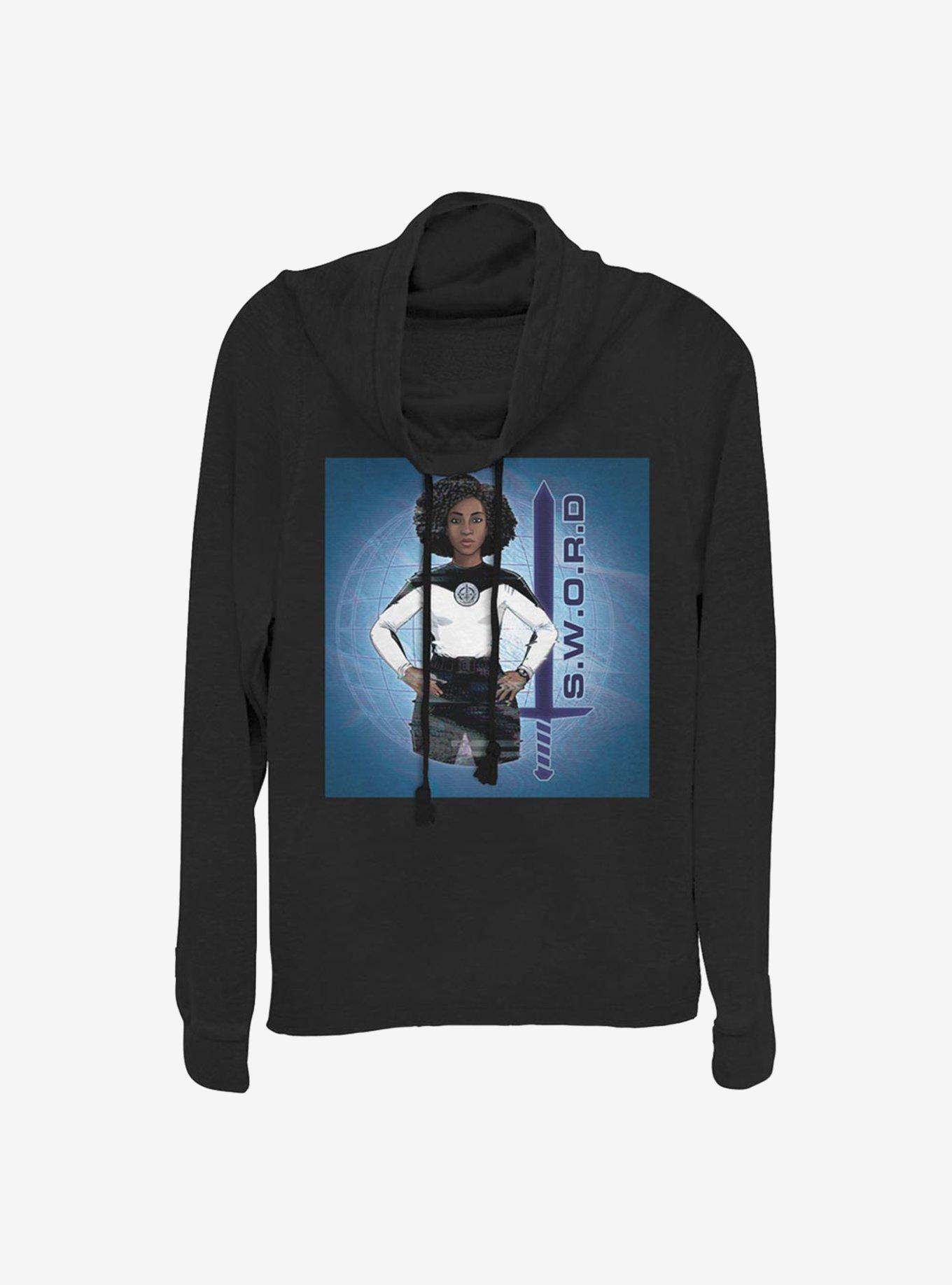 Marvel WandaVision S.W.O.R.D Agent Monica Cowlneck Long-Sleeve Girls Top, , hi-res