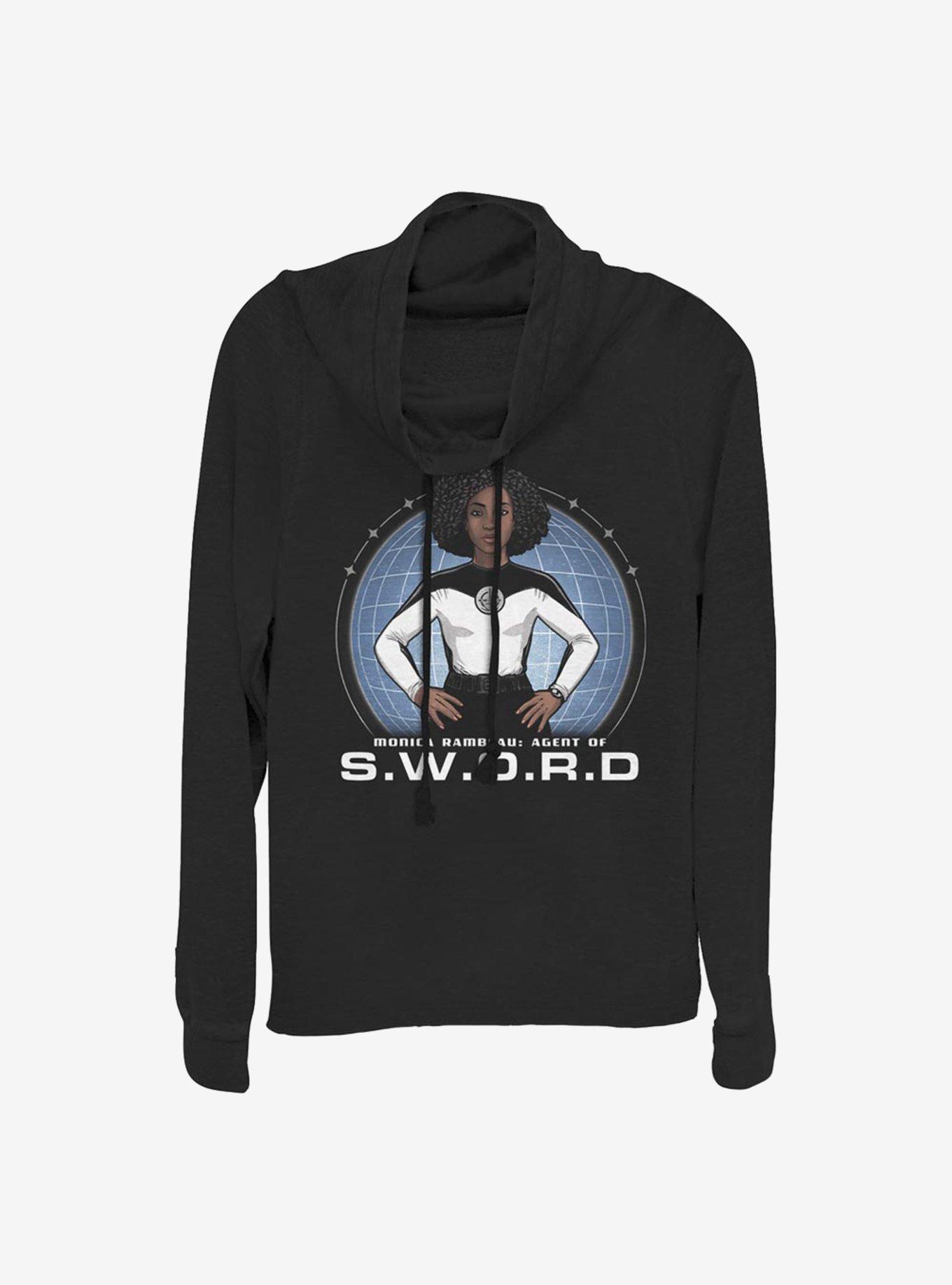Marvel WandaVision S.W.O.R.D Hero Monica Cowlneck Long-Sleeve Girls Top, , hi-res
