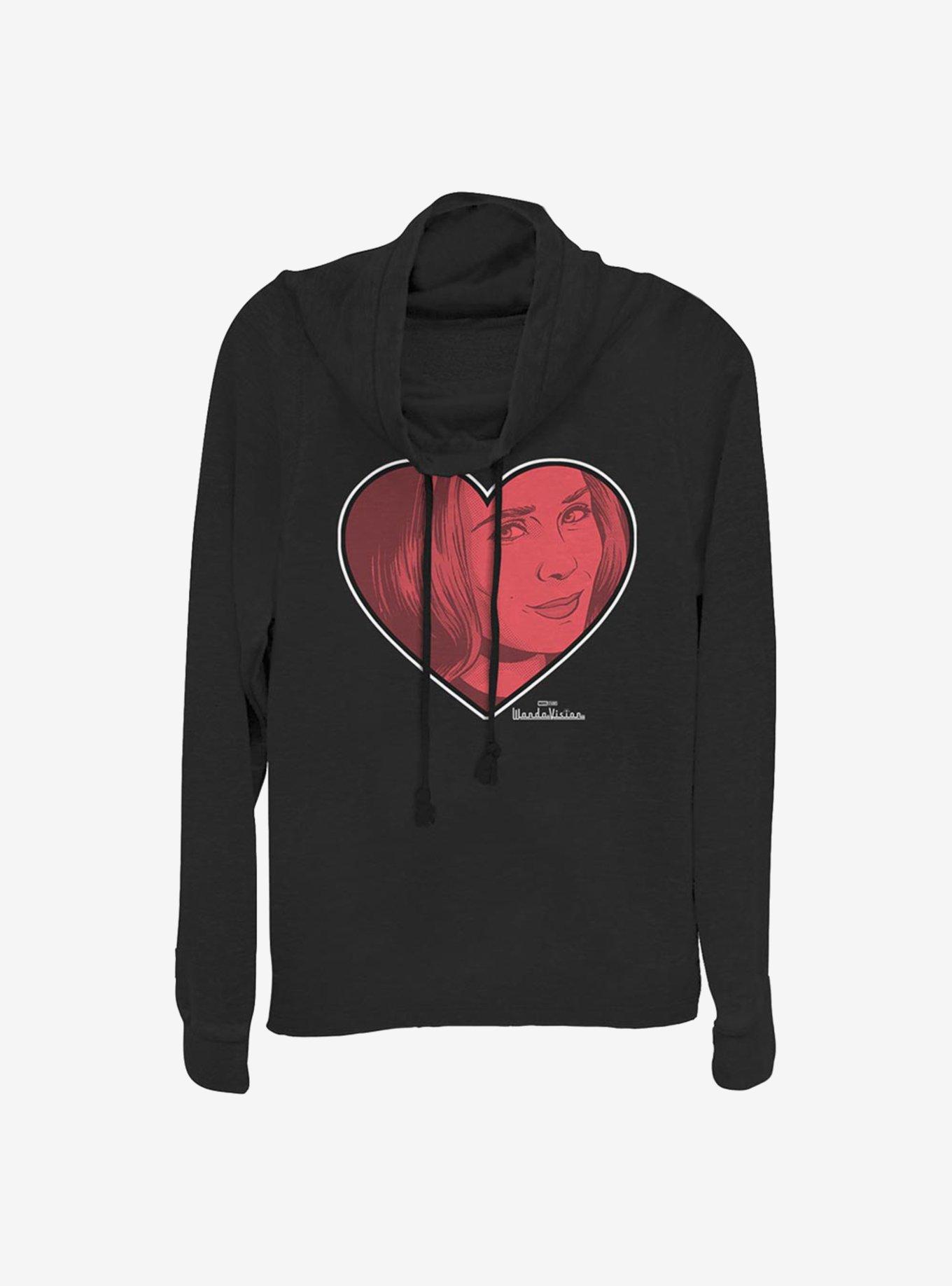Marvel WandaVision Wanda Love Cowlneck Long-Sleeve Girls Top, , hi-res
