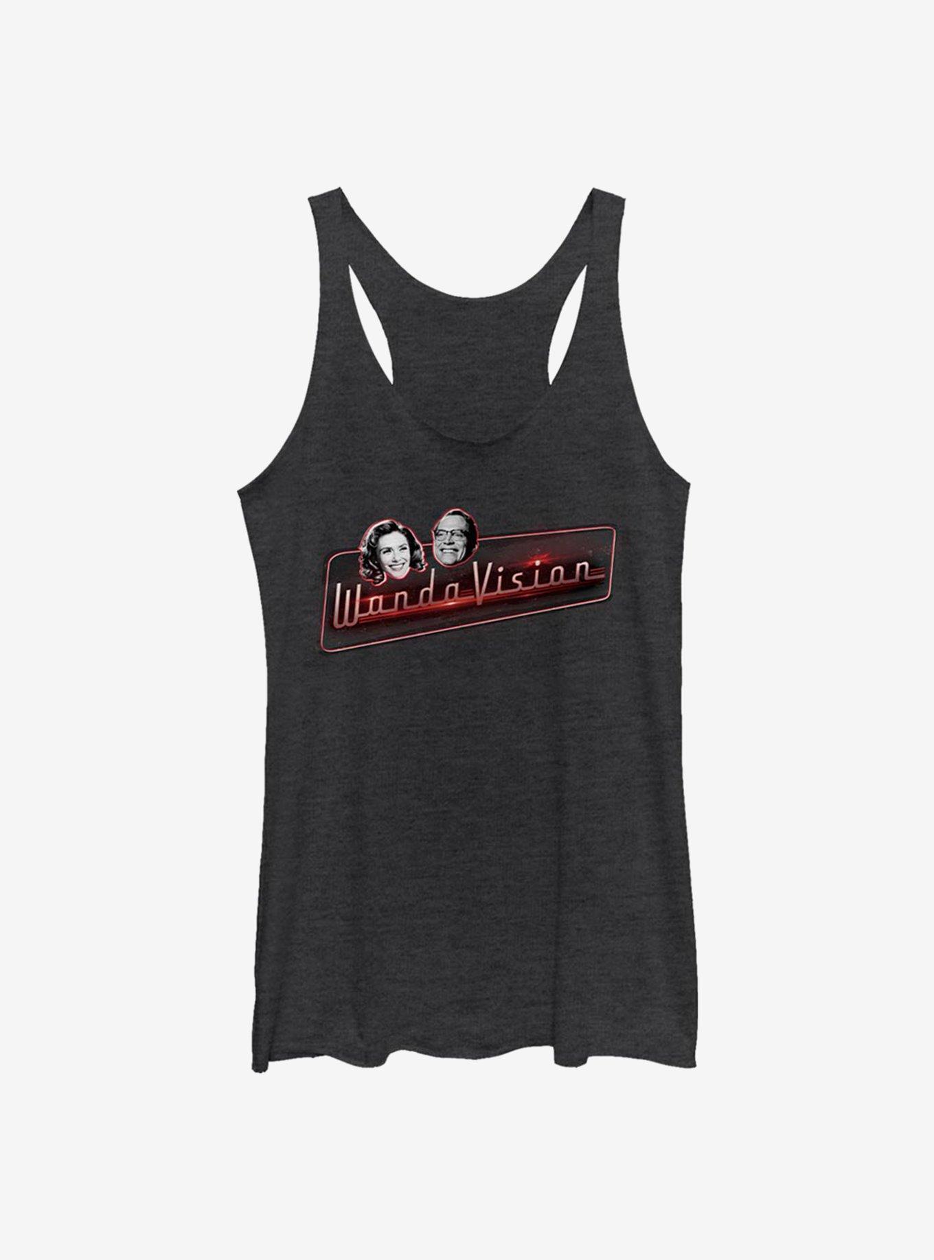 Marvel WandaVision All Smiles Girls Tank, BLK HTR, hi-res