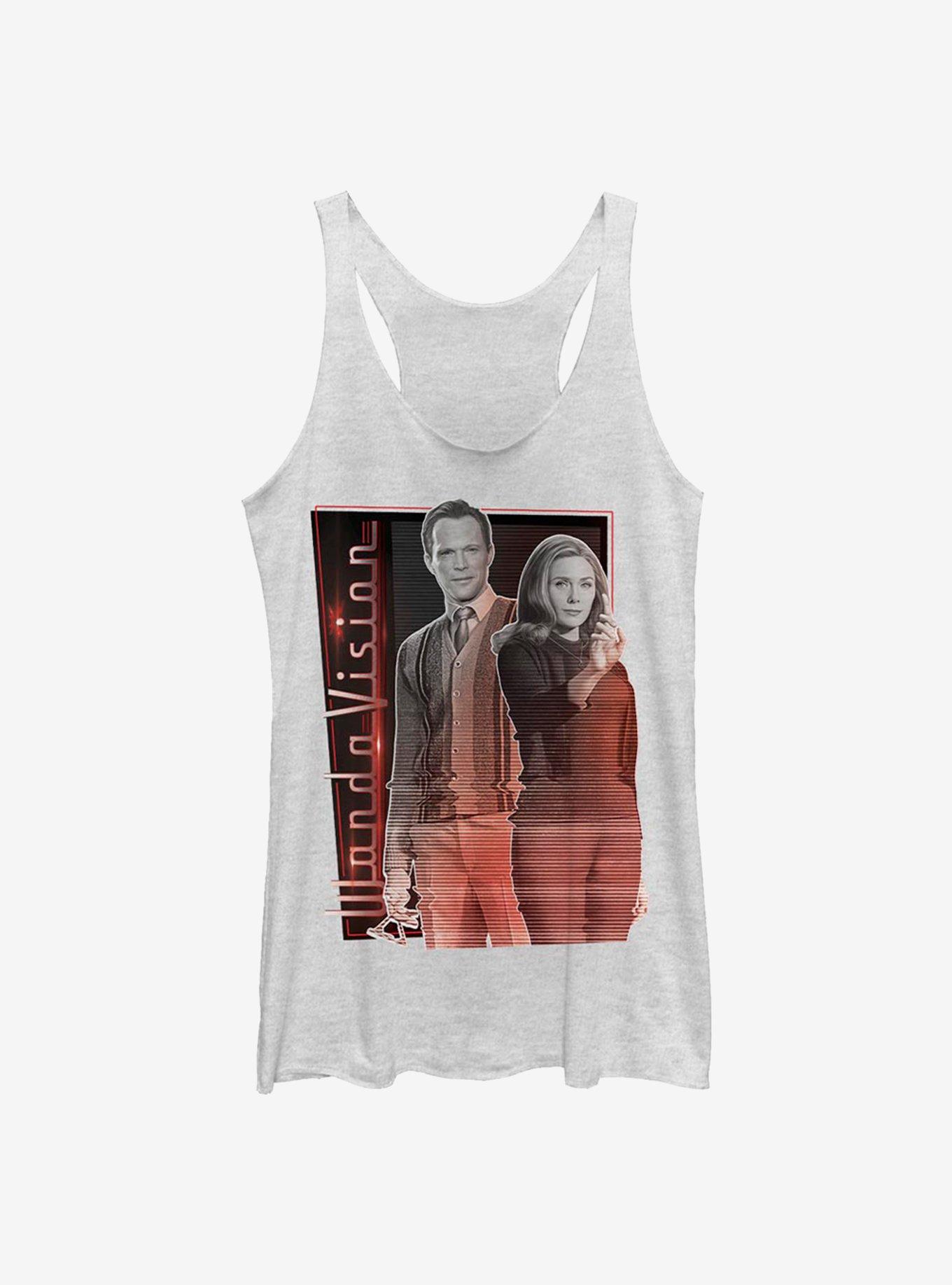 Marvel WandaVision Glitching Couple Girls Tank, WHITE HTR, hi-res