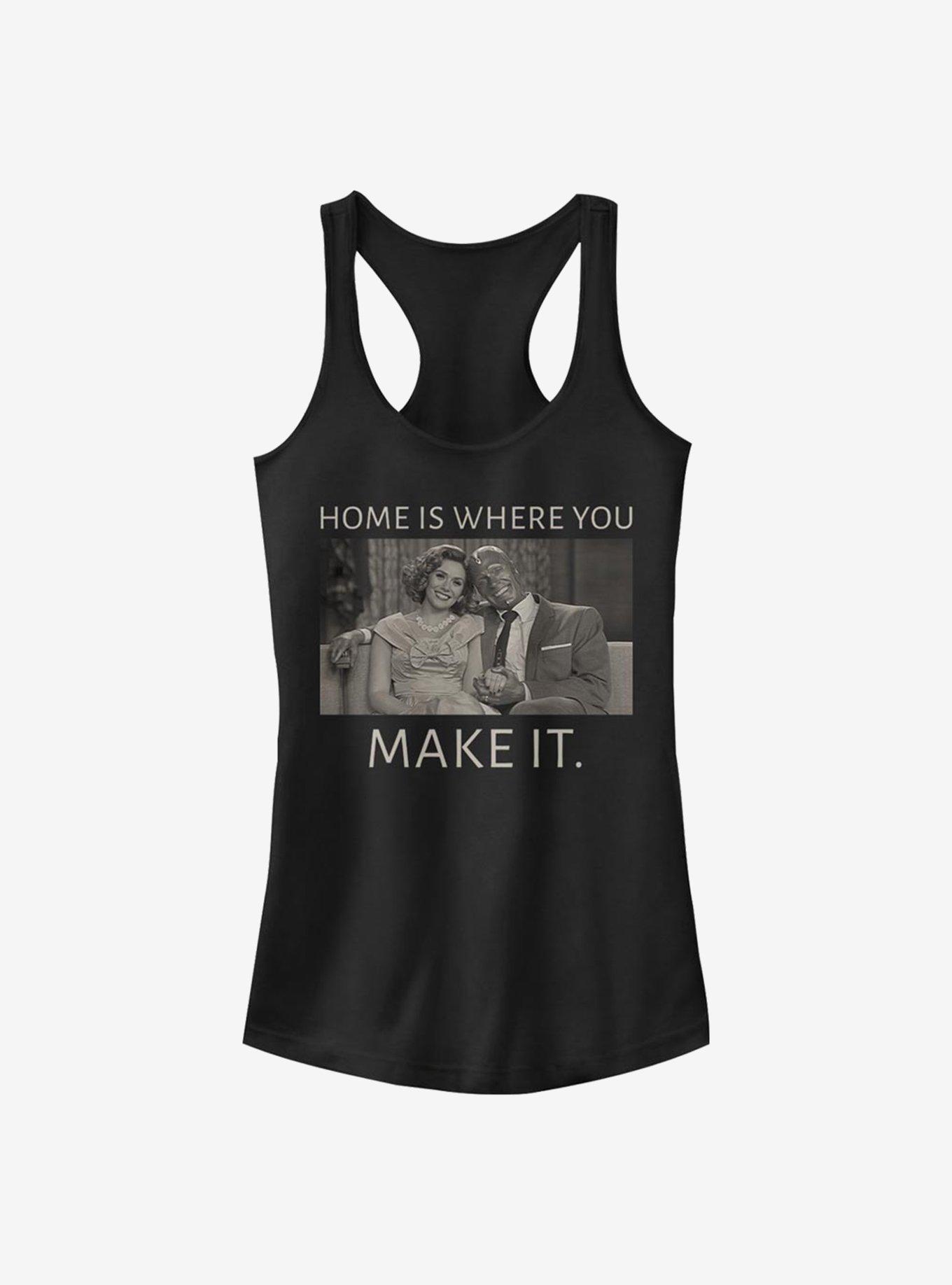 Marvel WandaVision Home Is Where You Make It Girls Tank, BLACK, hi-res