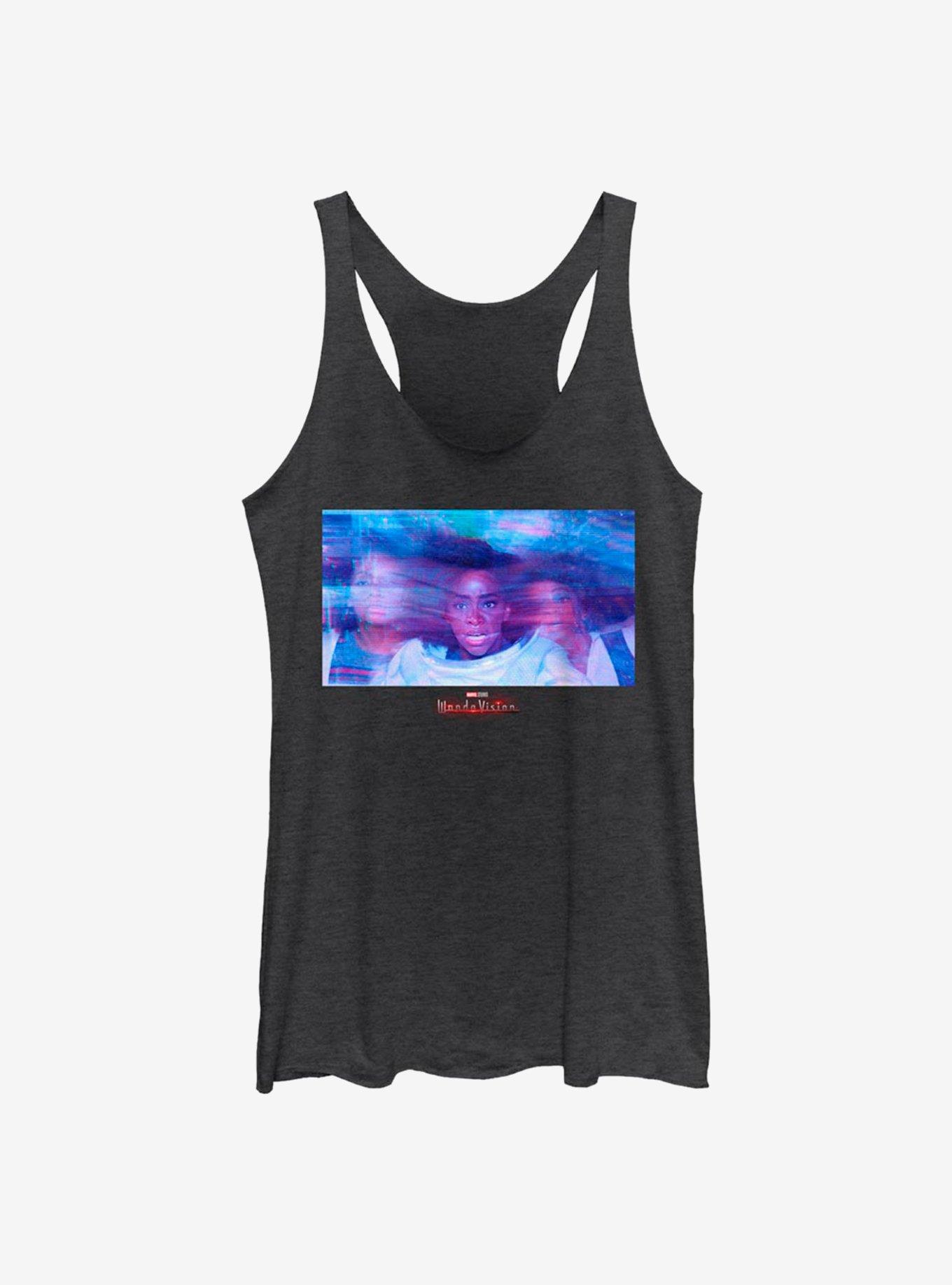 Marvel WandaVision Monica Glitches Girls Tank, BLK HTR, hi-res