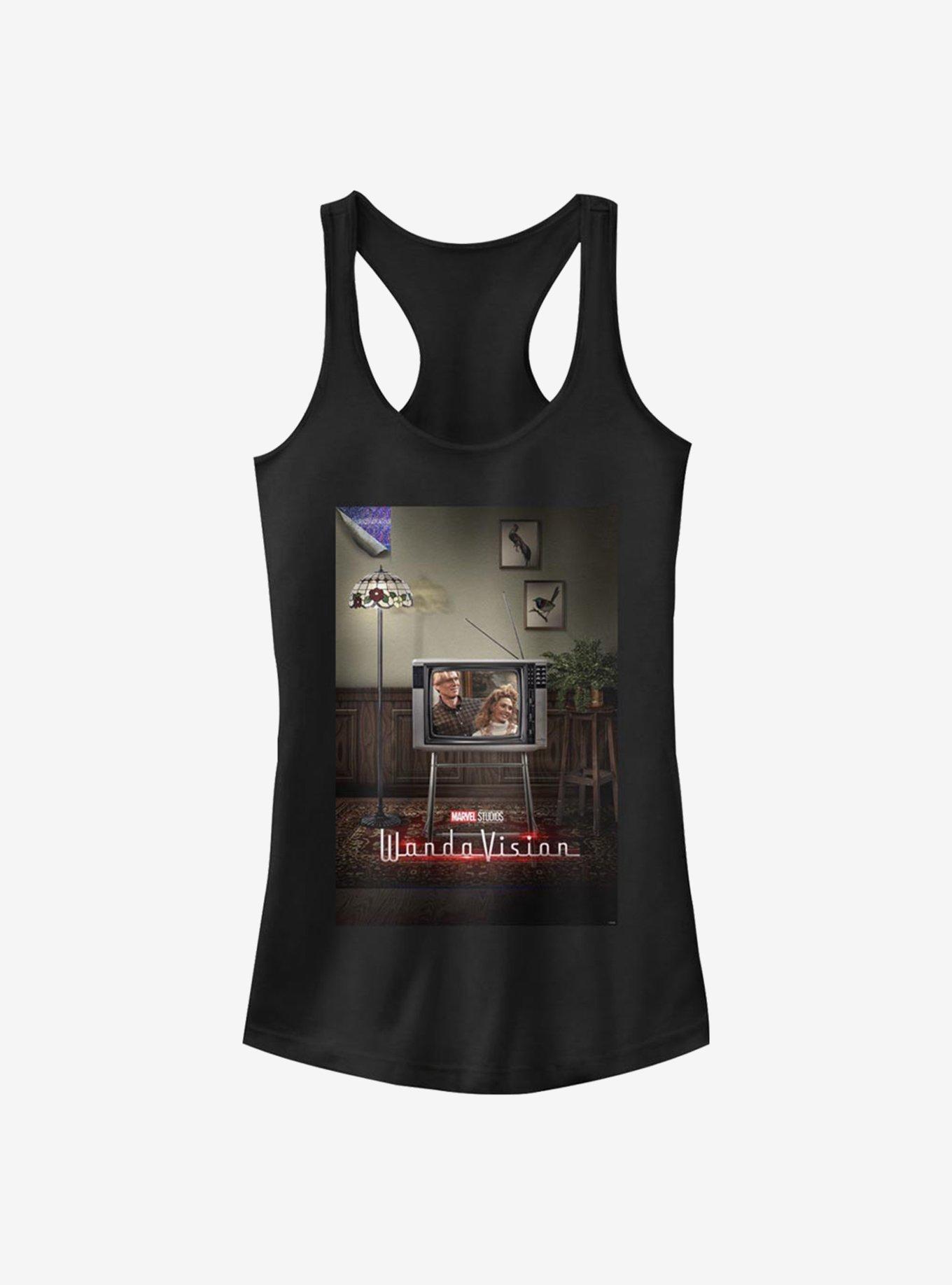 Marvel WandaVision Poster 80's Girls Tank, BLACK, hi-res