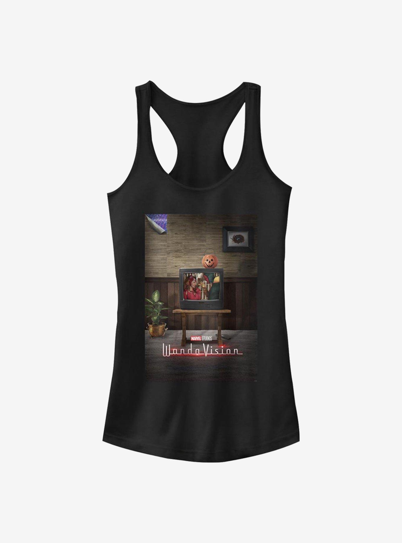 Marvel WandaVision Poster 90's Girls Tank, BLACK, hi-res