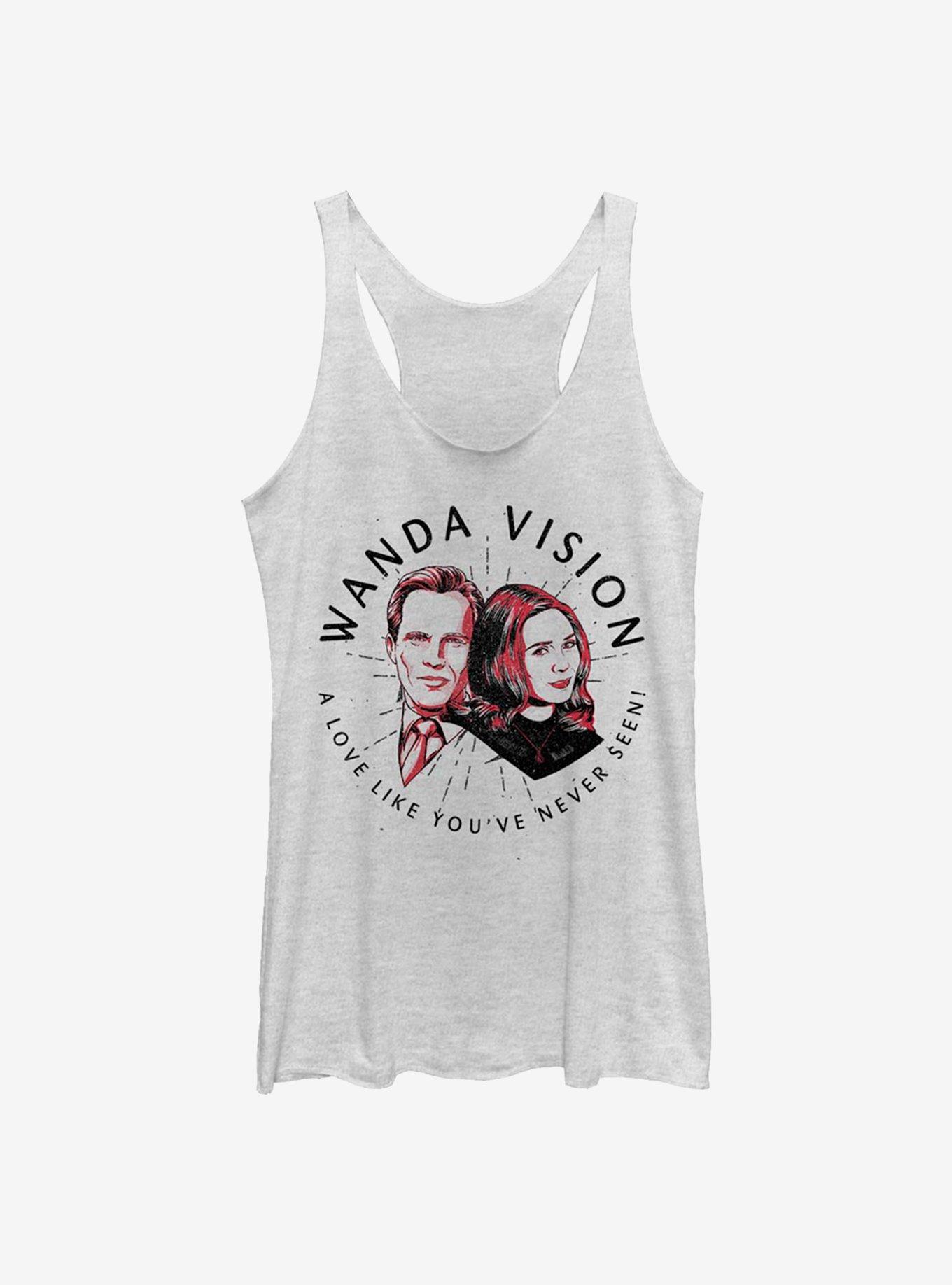 Marvel WandaVision Retro Unseen Love Girls Tank, WHITE HTR, hi-res