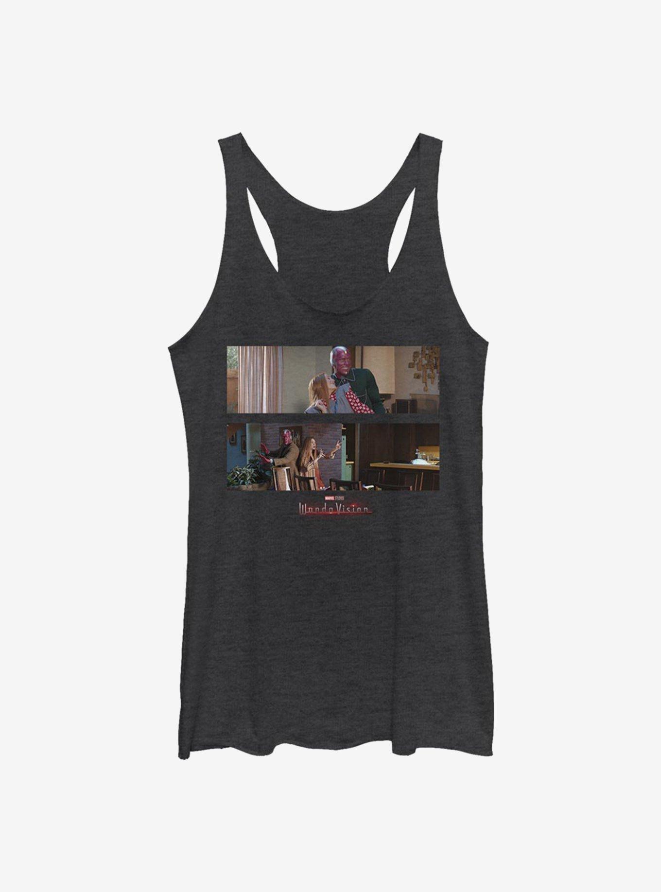 Marvel WandaVision The Couple Girls Tank, BLK HTR, hi-res