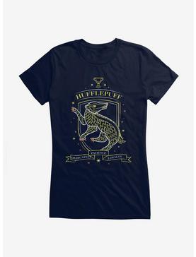 Hary Potter Hufflepuff Sketch Shield Girls T-Shirt, , hi-res