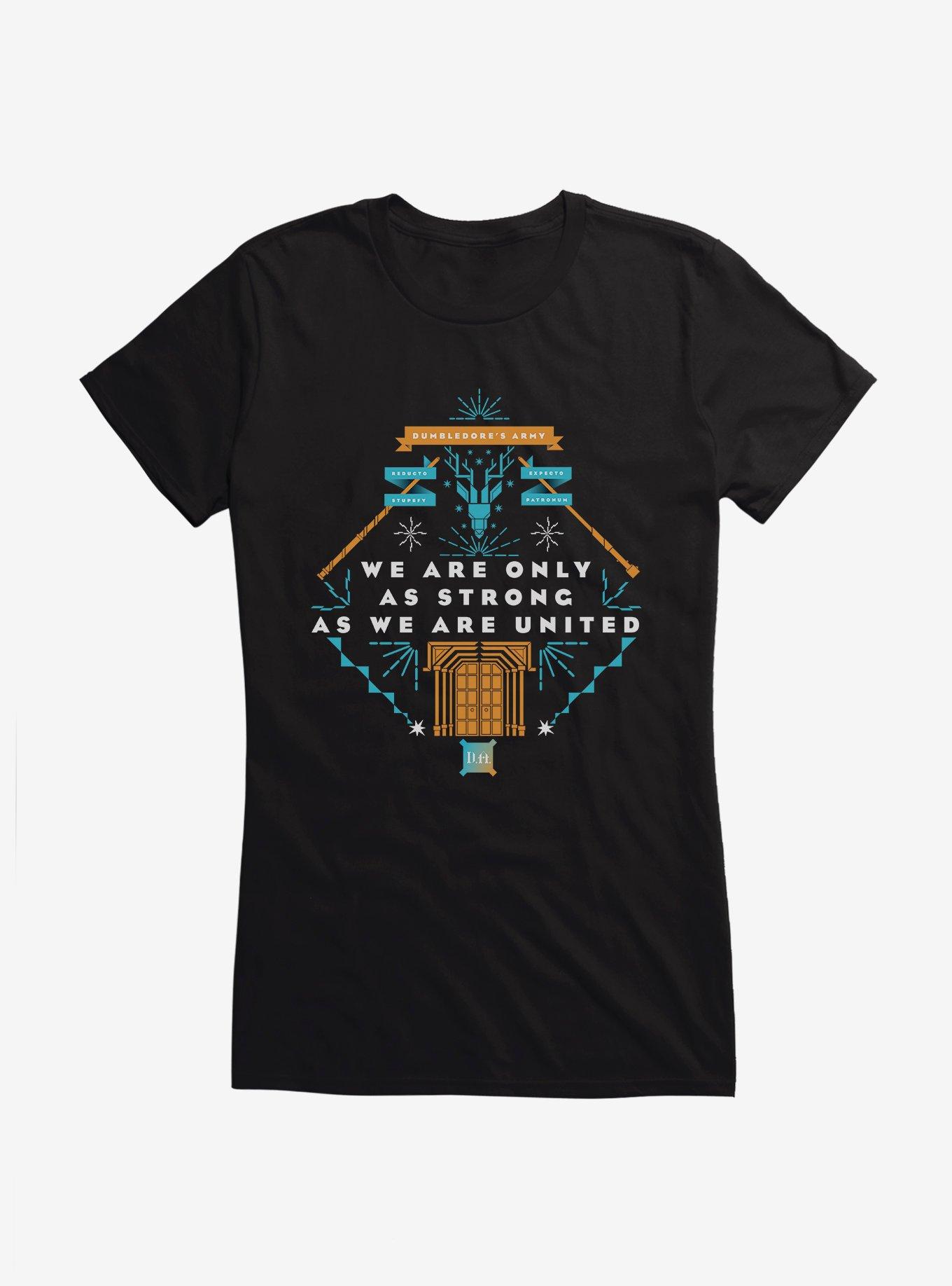 Harry Potter We Are Only As Strong As We Are United Dumbledore's Army Color Logo Girls T-Shirt, , hi-res
