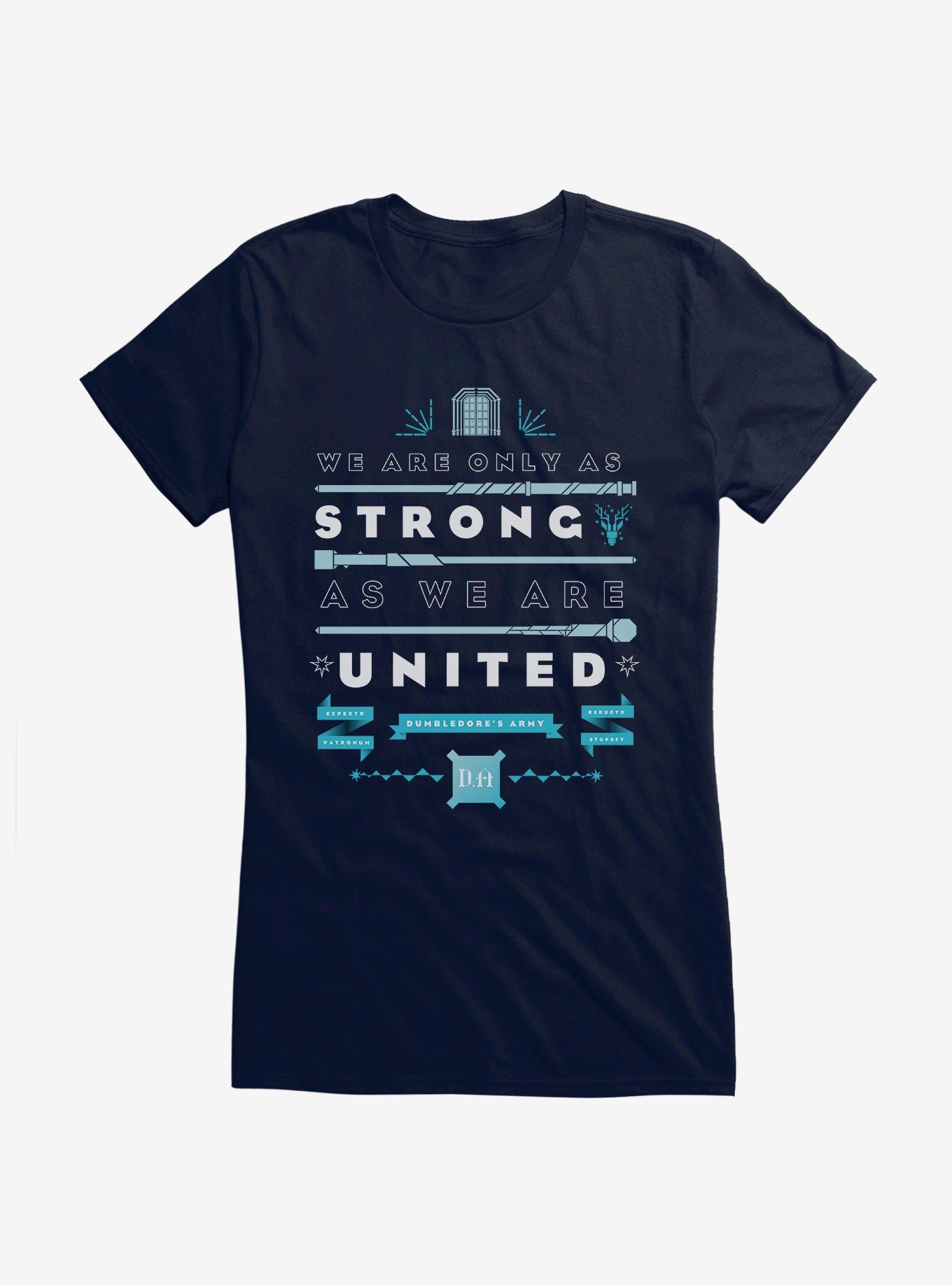 Harry Potter We Are Only As Strong As We Are United Dumbledore's Army Blue Logo Girls T-Shirt, , hi-res