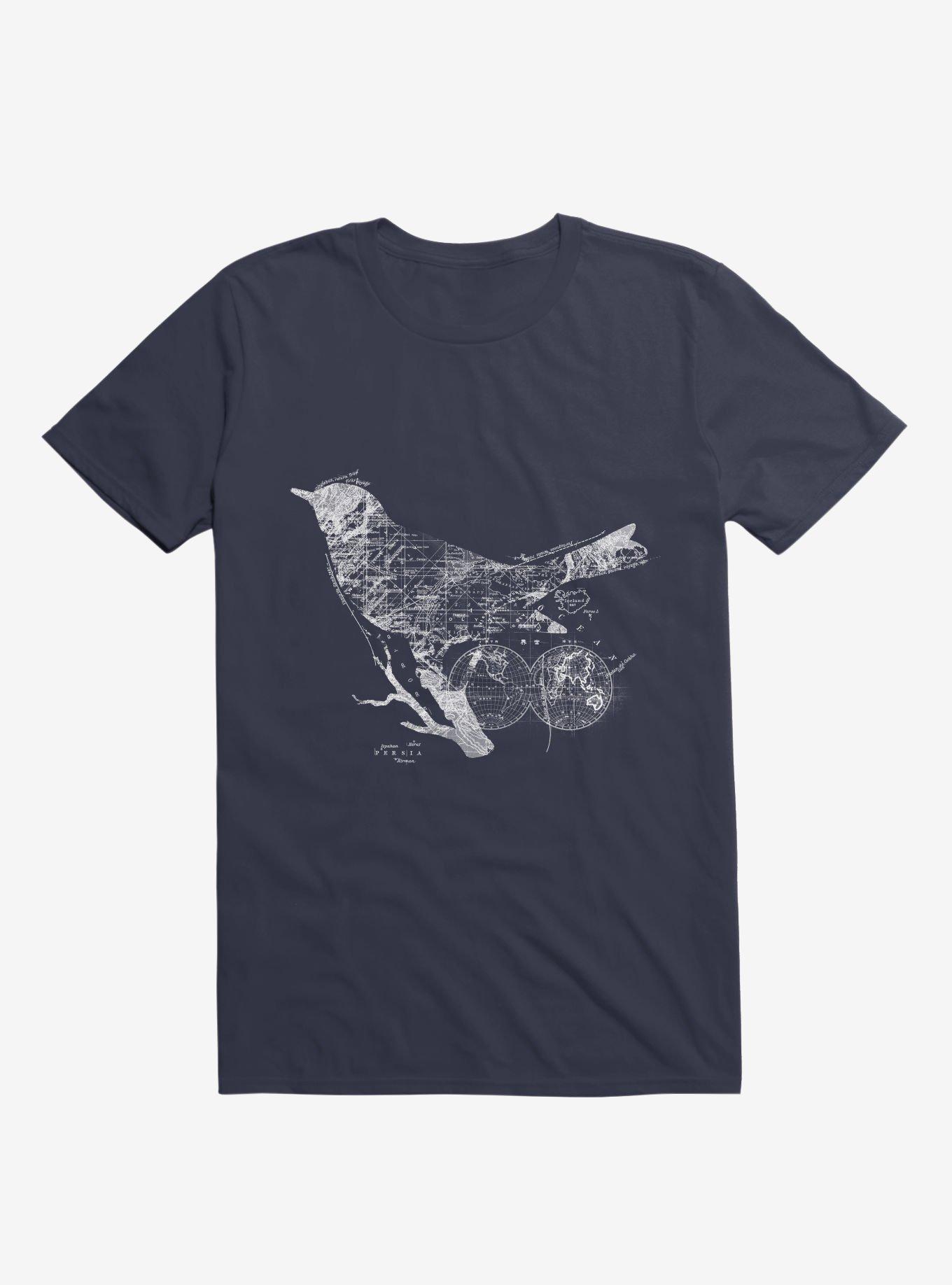 Bird Wanderlust T-Shirt, NAVY, hi-res