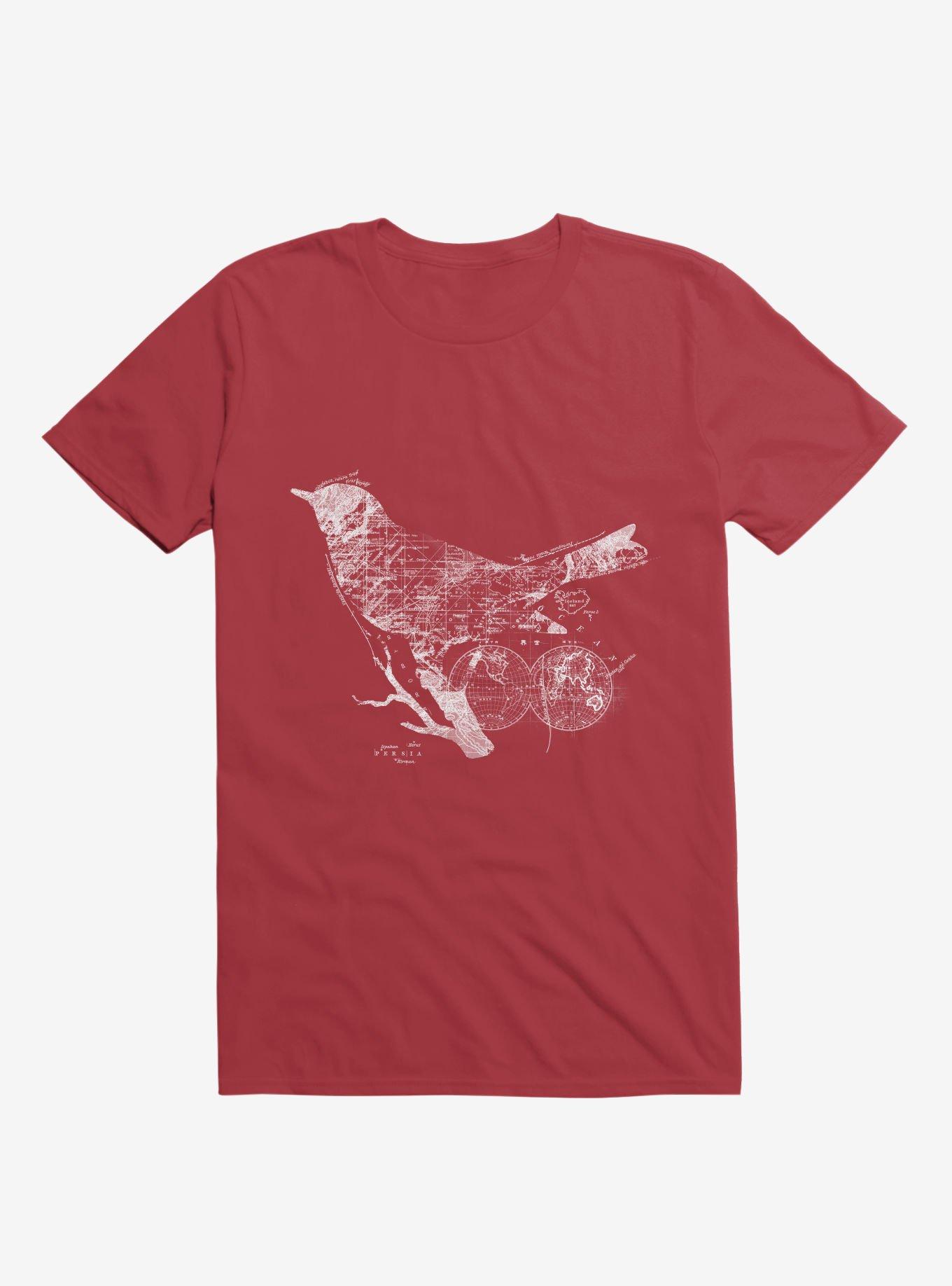 Bird Wanderlust T-Shirt - RED