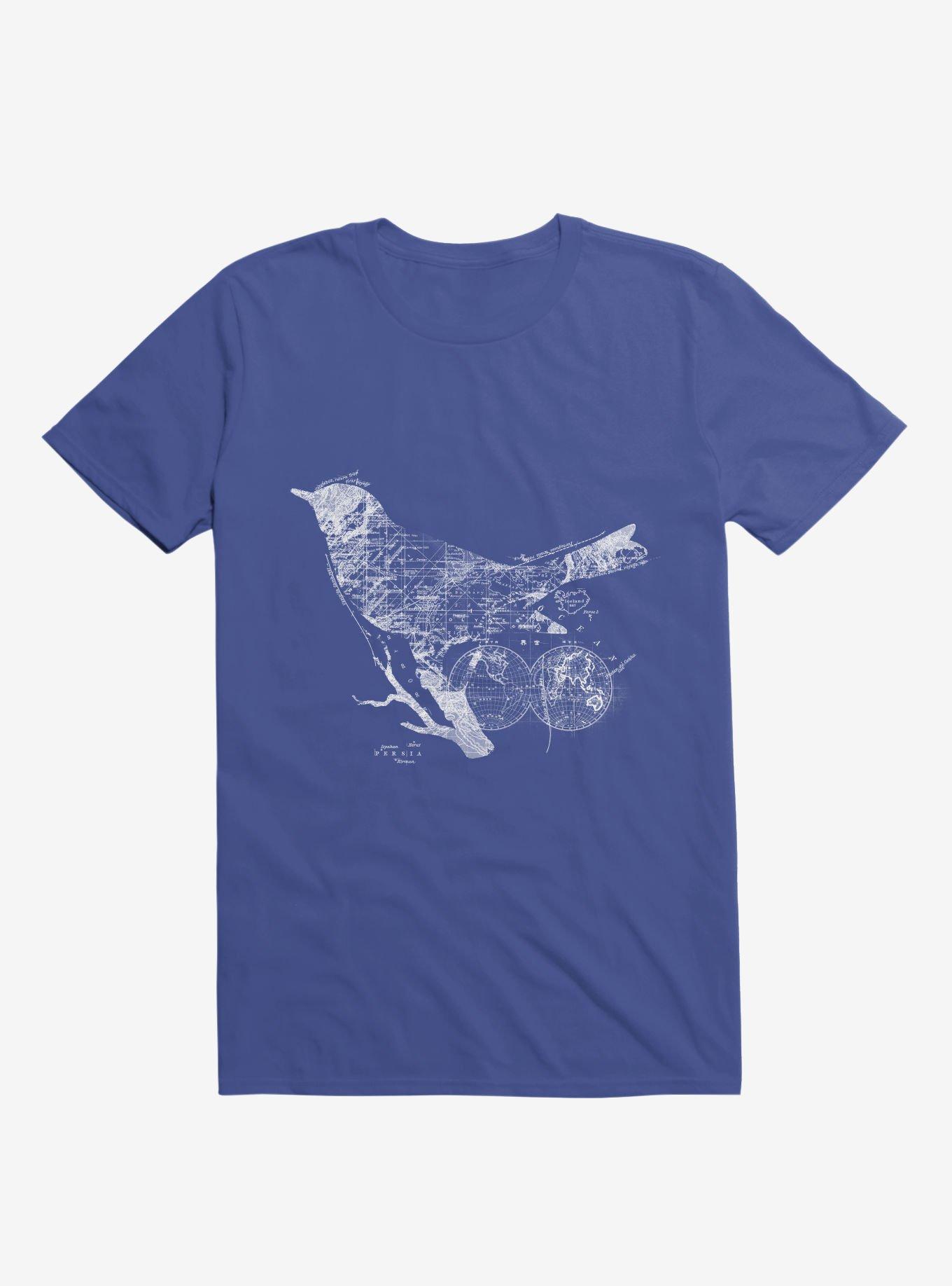 Bird Wanderlust T-Shirt, ROYAL, hi-res