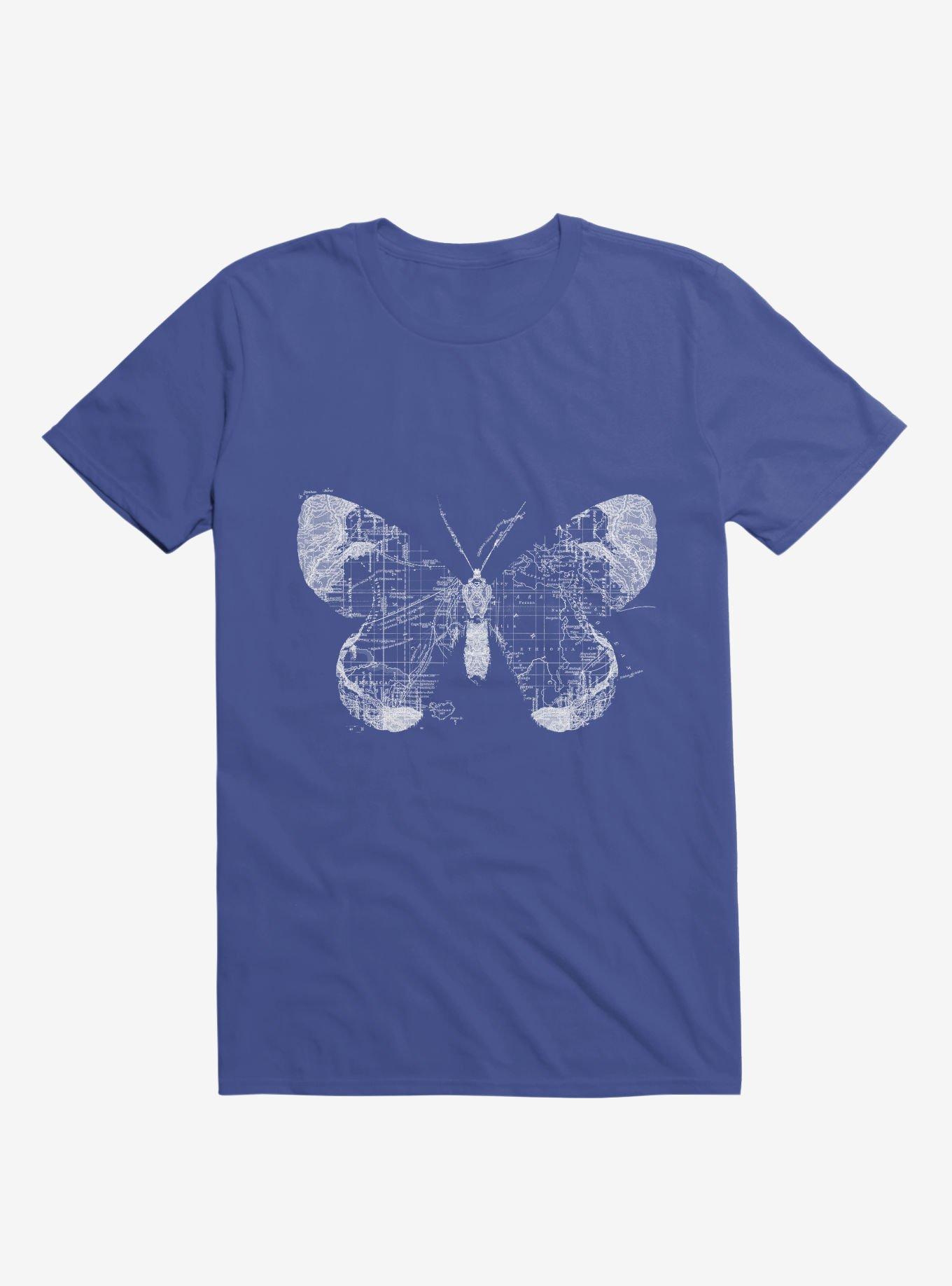Butterfly Wanderlust T-Shirt, ROYAL, hi-res