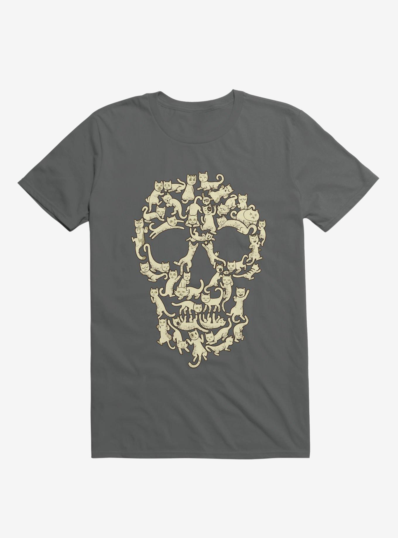Catskull T-Shirt, CHARCOAL, hi-res
