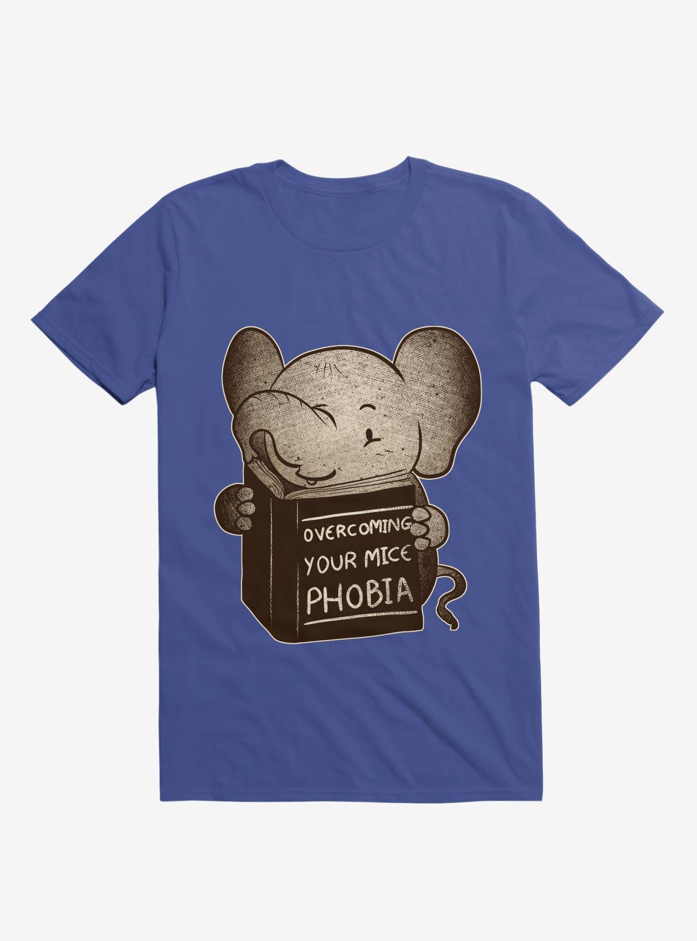 Elephant Overcoming Your Mice Phobia T-Shirt, ROYAL, hi-res