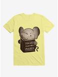 Elephant Overcoming Your Mice Phobia T-Shirt, CORN SILK, hi-res