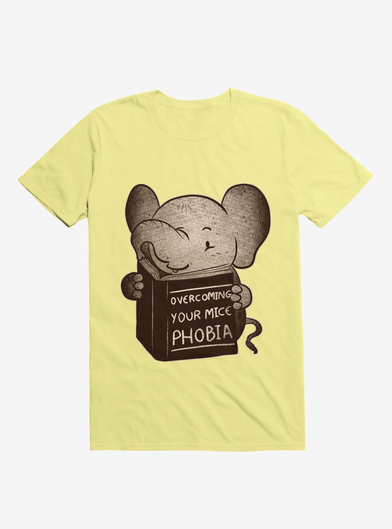 Elephant Overcoming Your Mice Phobia T-Shirt, CORN SILK, hi-res