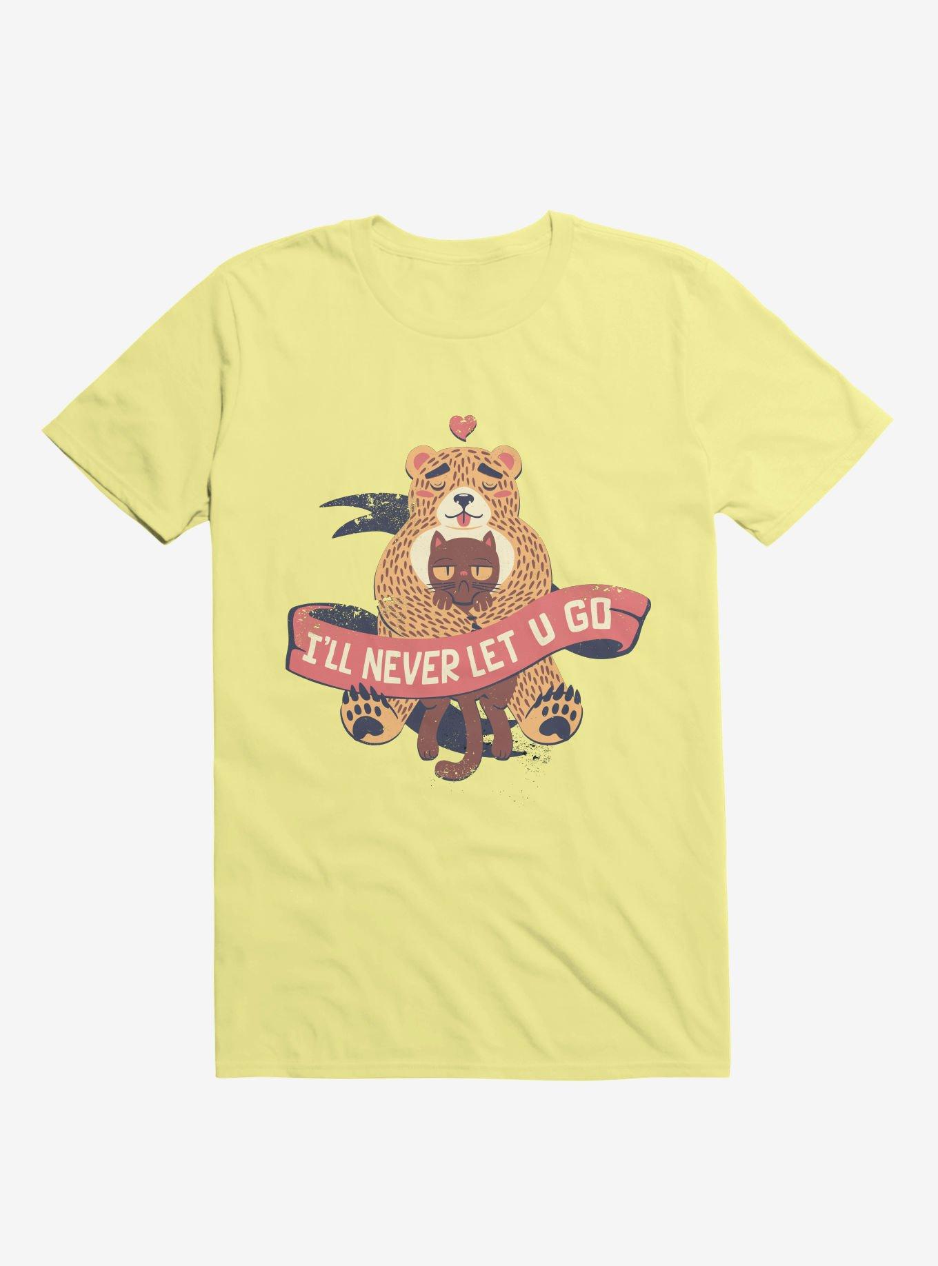 I'll Never Let You Go! Bear Love Cat T-Shirt, CORN SILK, hi-res