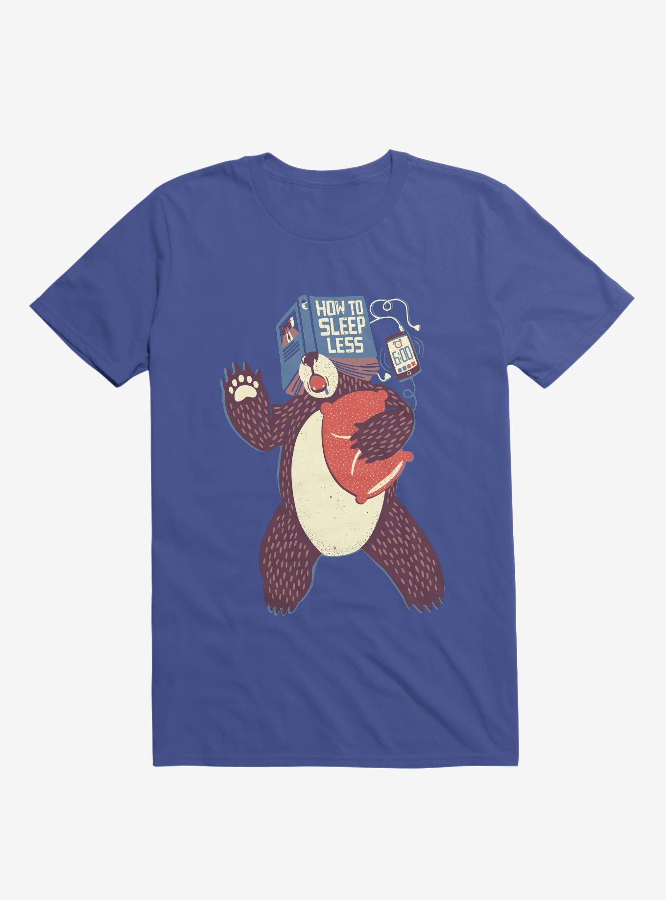 How To Sleep Less Book T-Shirt, ROYAL, hi-res