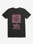 I Don't Care Cat T-Shirt, BLACK, hi-res