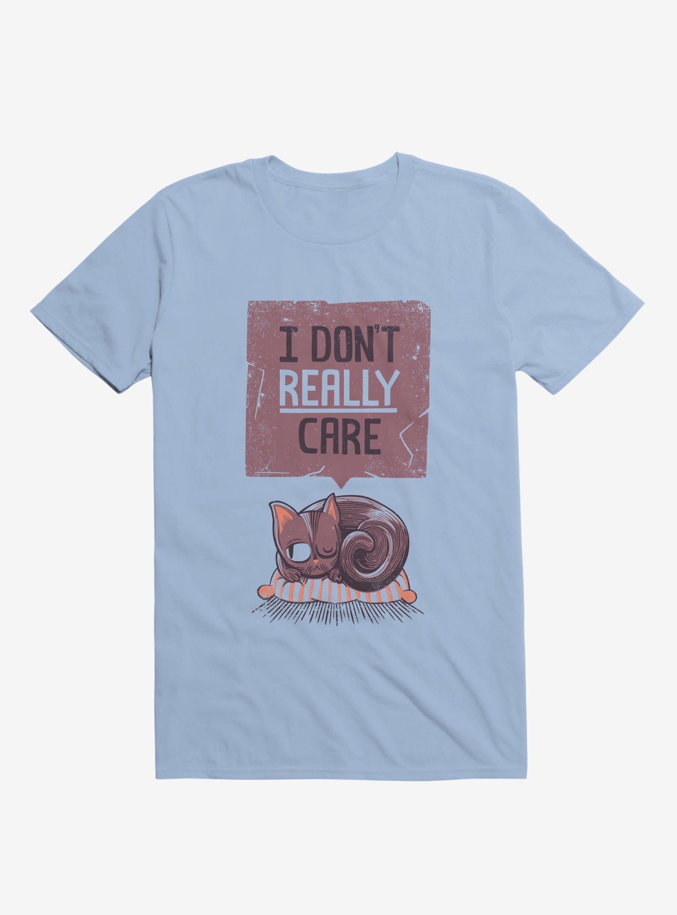 I Don't Care Cat T-Shirt, LIGHT BLUE, hi-res
