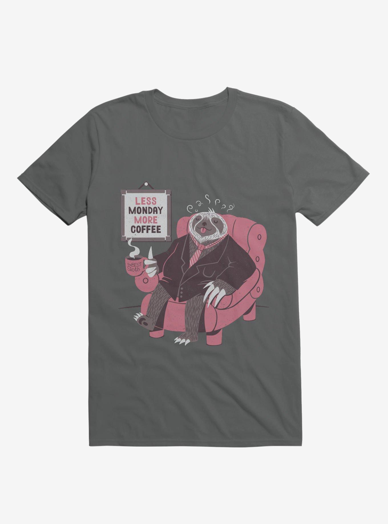 Monday Sloth T-Shirt, CHARCOAL, hi-res