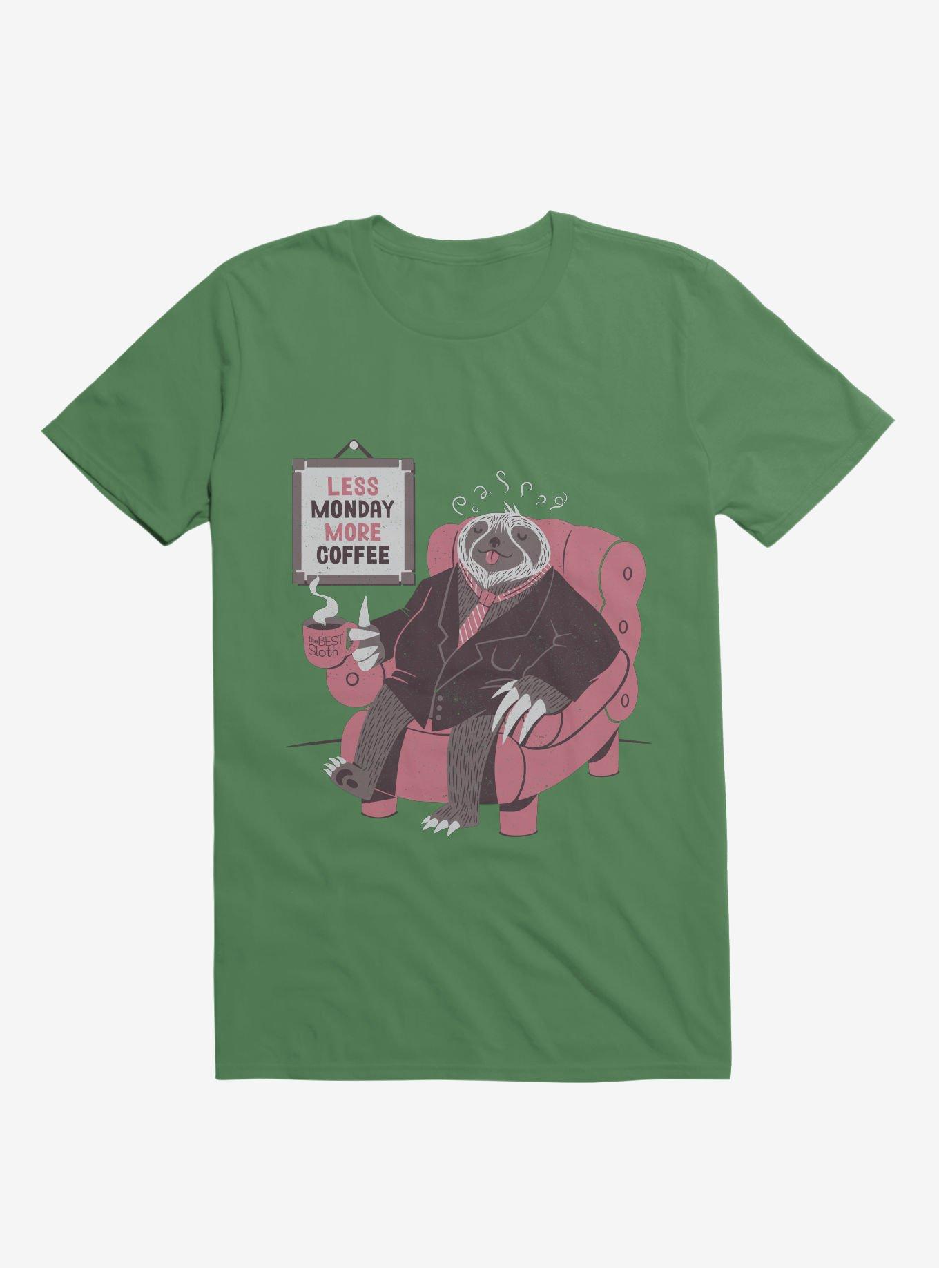 Monday Sloth T-Shirt, KELLY GREEN, hi-res