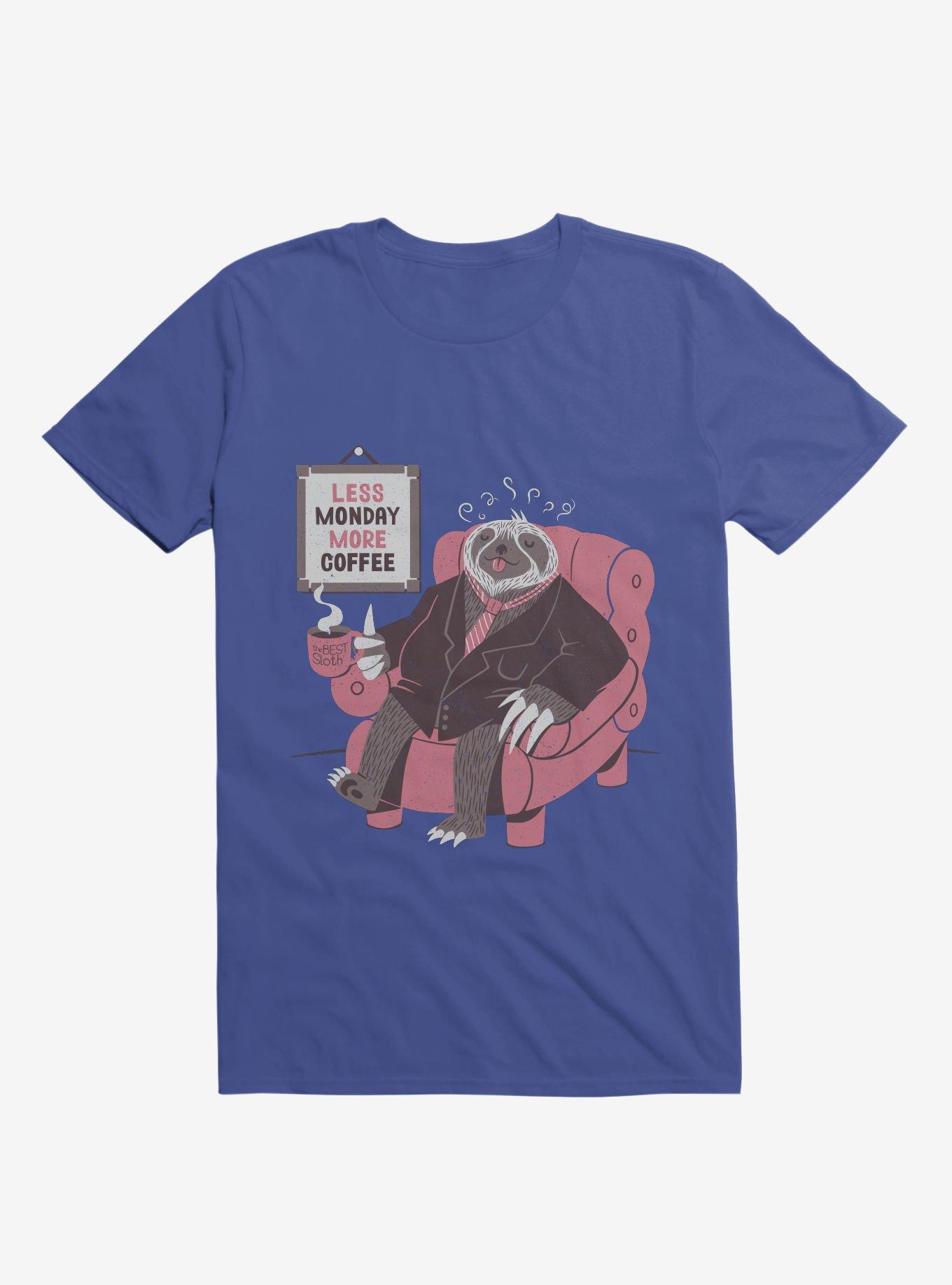 Monday Sloth T-Shirt, ROYAL, hi-res