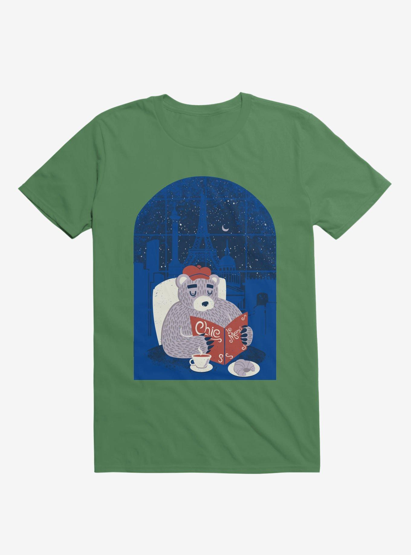 Parisian Bear T-Shirt, KELLY GREEN, hi-res