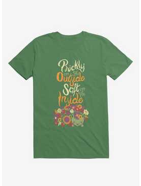 Prickly On The Outside, Soft On The Inside! Hedgehog Flower T-Shirt, , hi-res