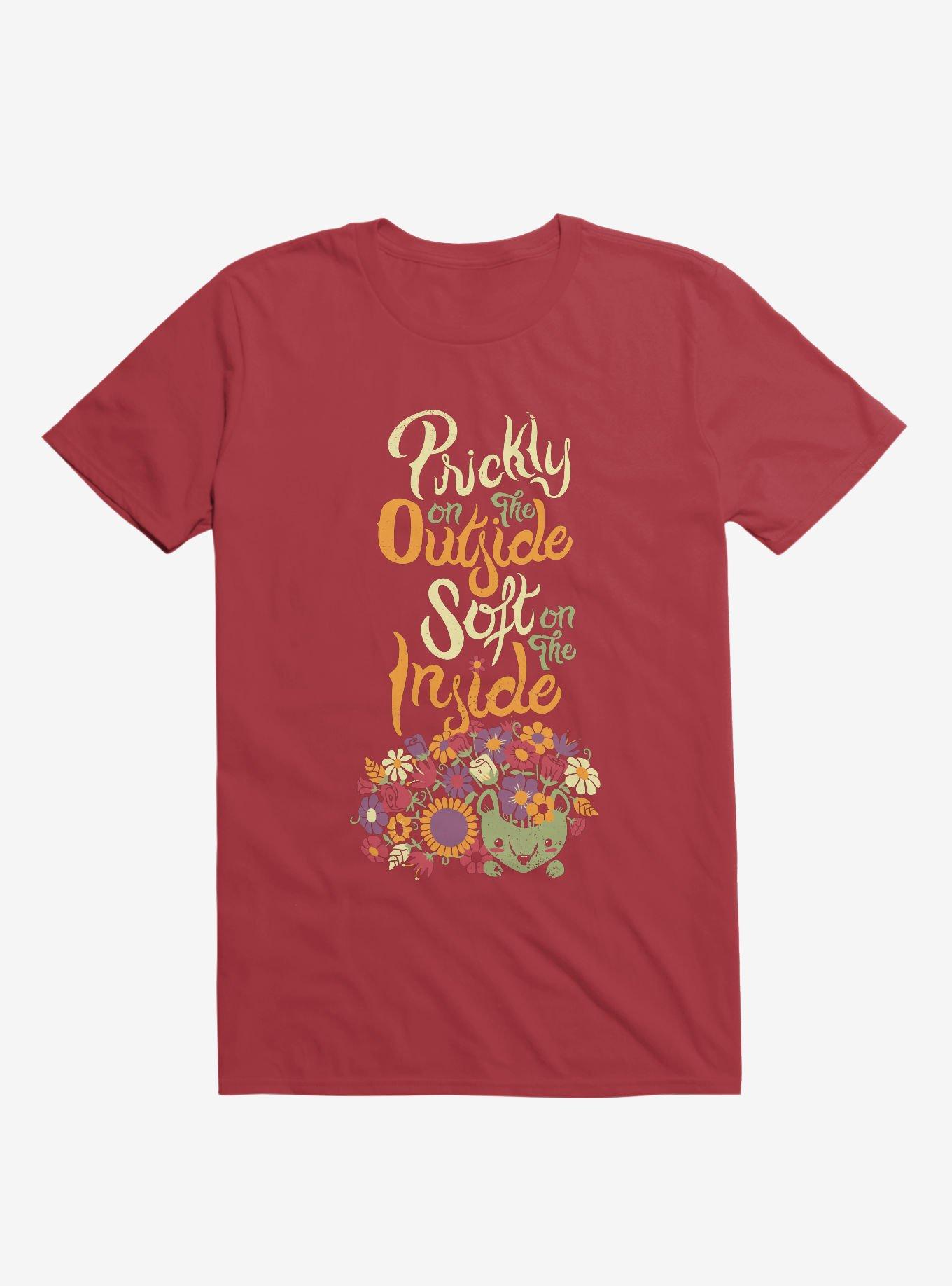 Prickly On The Outside, Soft On The Inside! Hedgehog Flower T-Shirt, , hi-res