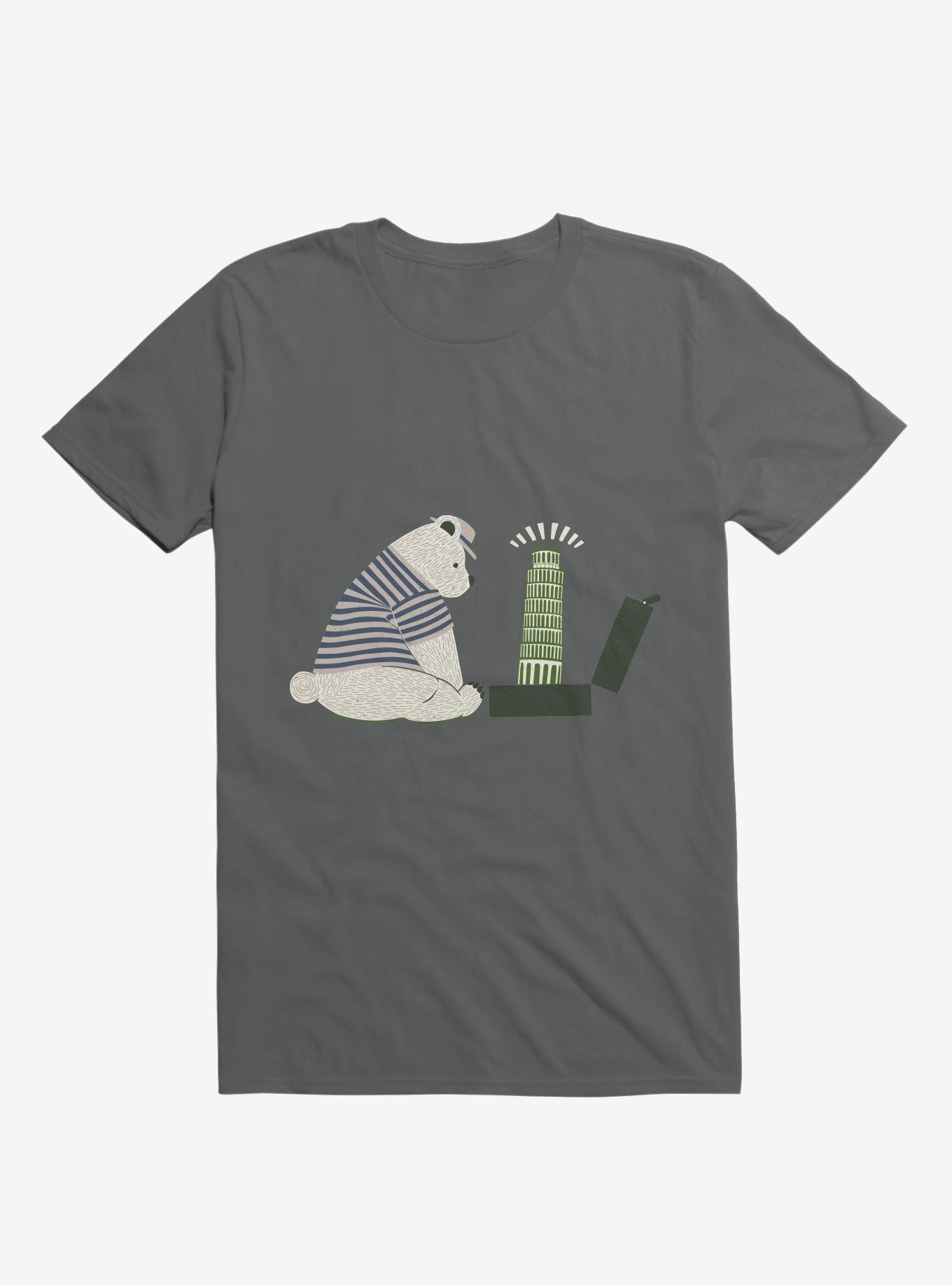 Traveler Tourist Tower of Pisa Bear Italy T-Shirt, , hi-res