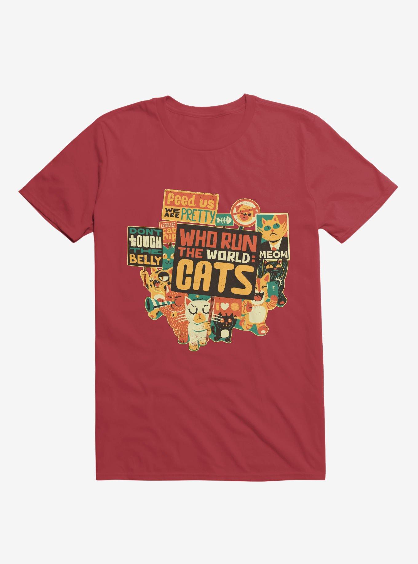 Who Run The World? Cats! T-Shirt, RED, hi-res