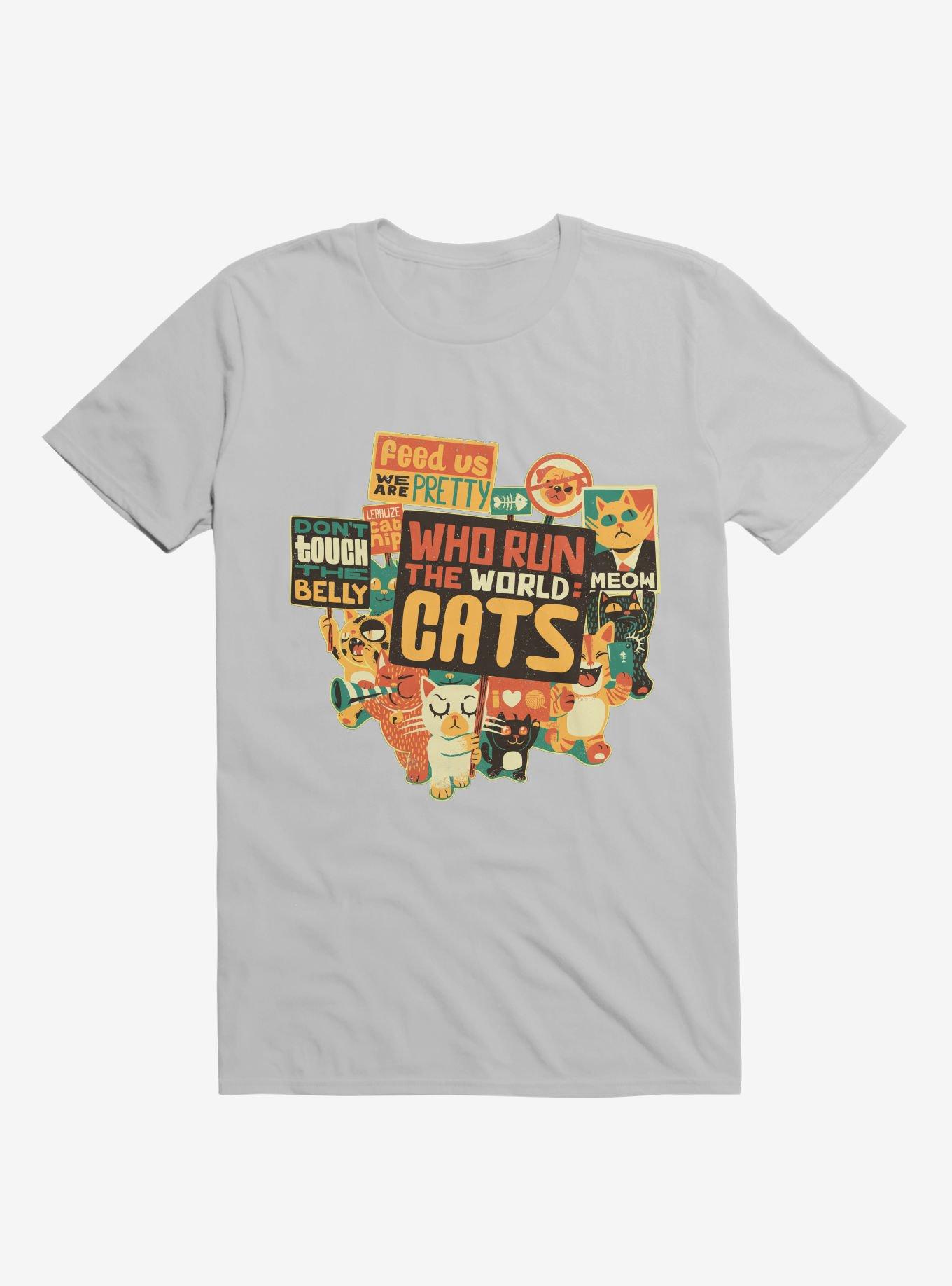 Who Run The World? Cats! T-Shirt, ICE GREY, hi-res