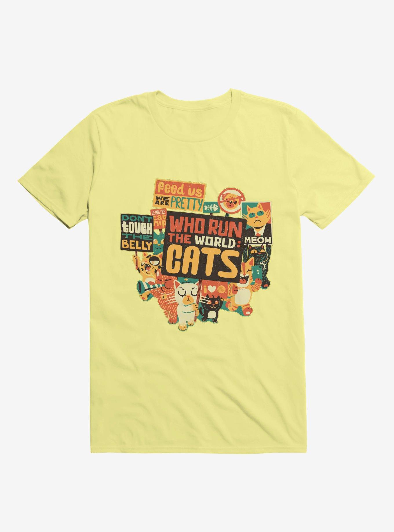 Who Run The World? Cats! T-Shirt, CORN SILK, hi-res