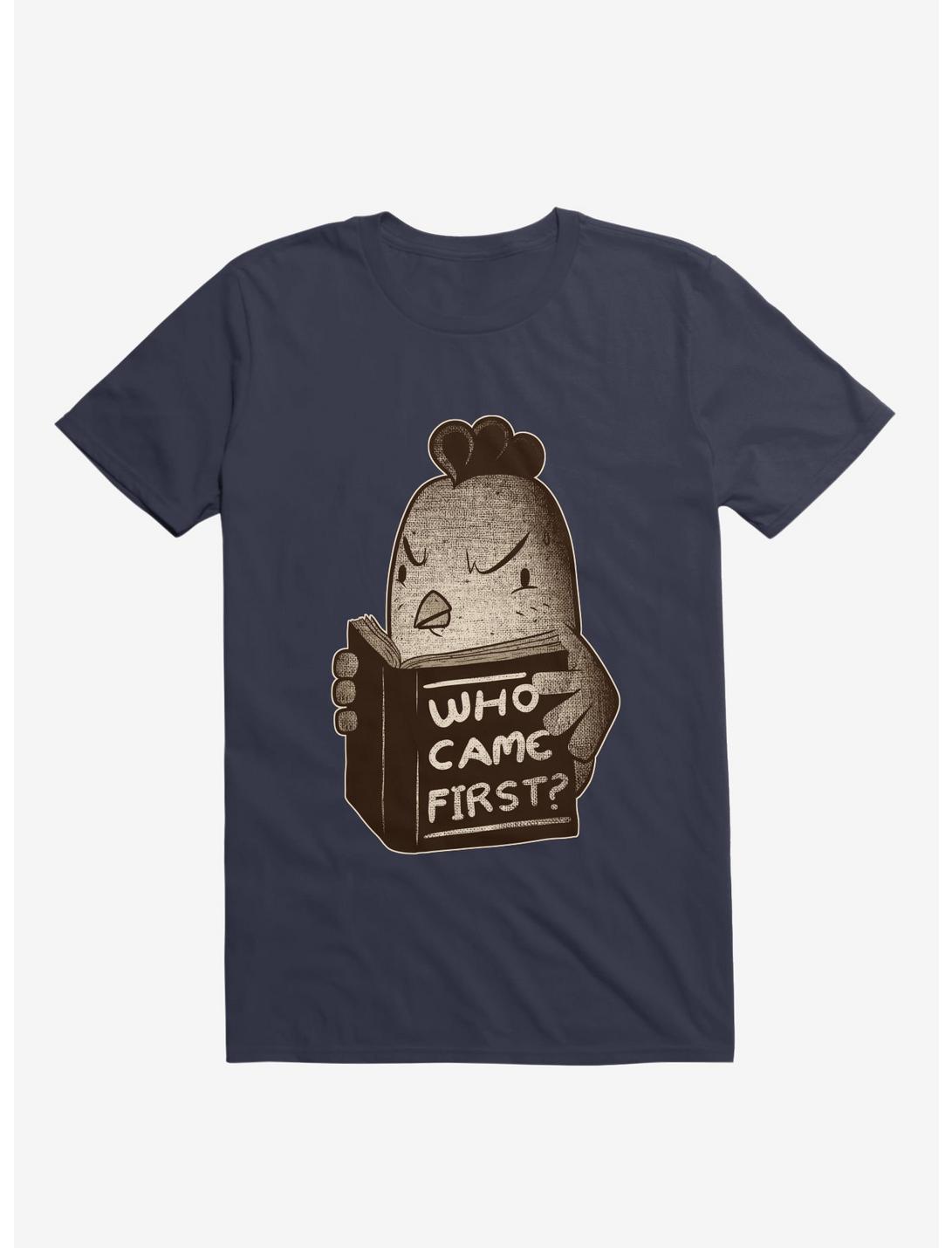 Chicken Who Came First T-Shirt, NAVY, hi-res