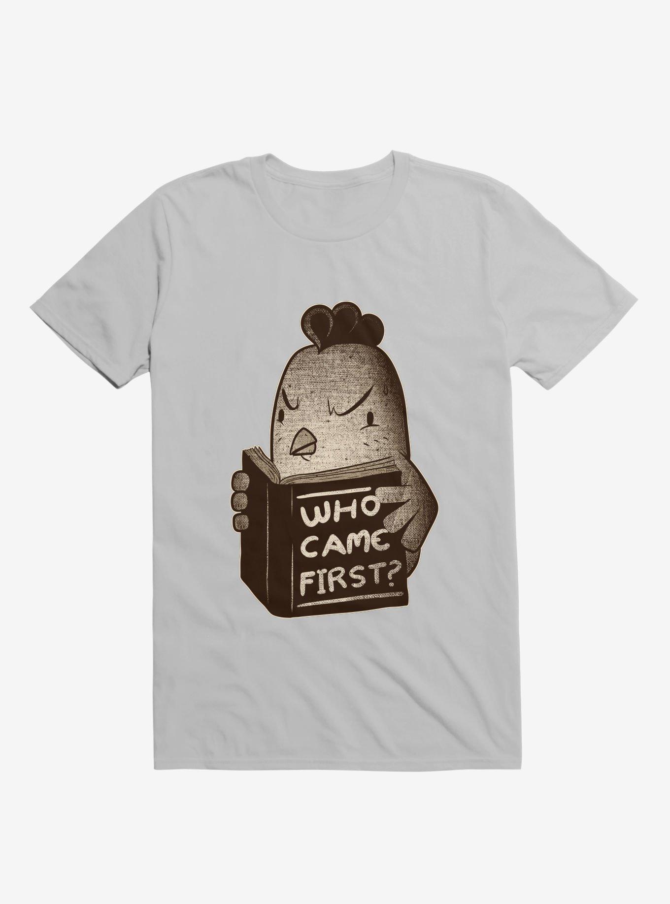 Chicken Who Came First T-Shirt, ICE GREY, hi-res