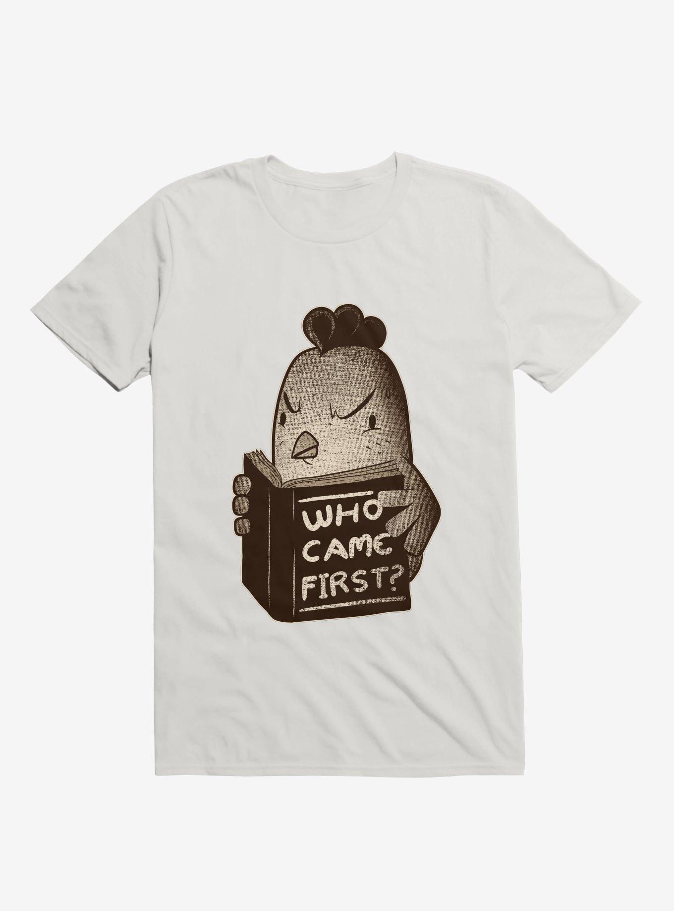 Chicken Who Came First T-Shirt, WHITE, hi-res