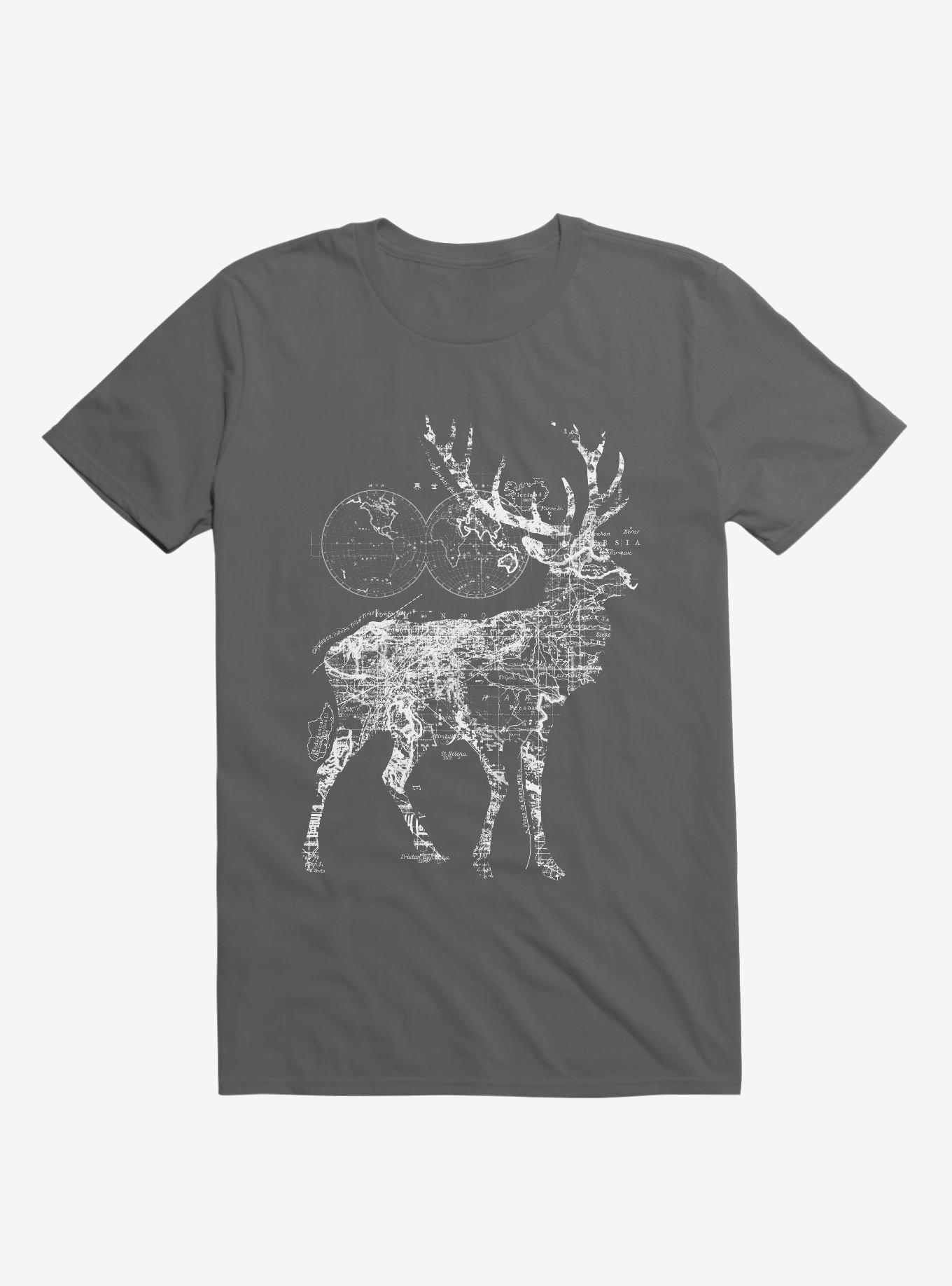 Deer Wanderlust T-Shirt, CHARCOAL, hi-res