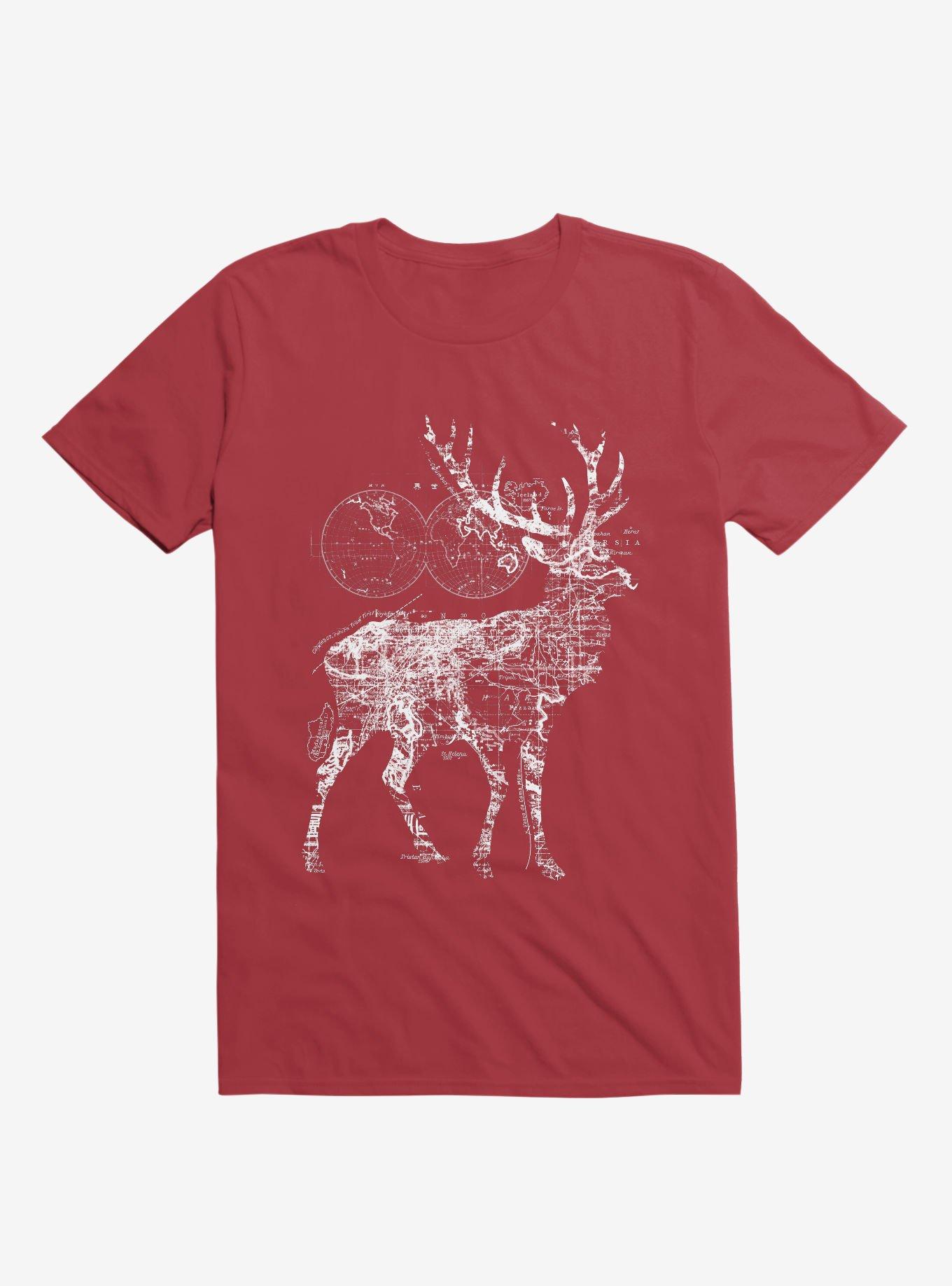 Deer Wanderlust T-Shirt, RED, hi-res