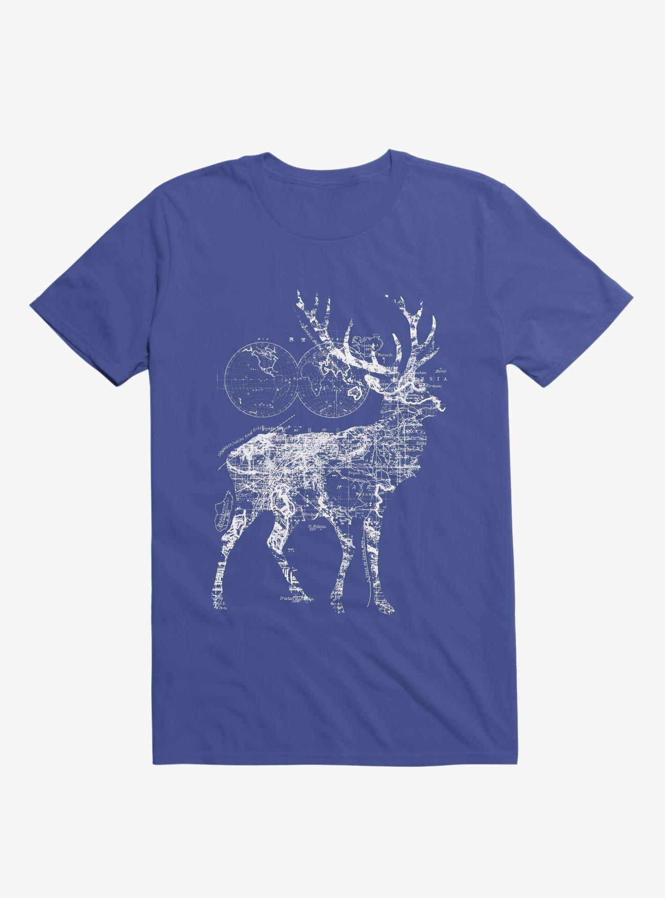 Deer Wanderlust T-Shirt, ROYAL, hi-res