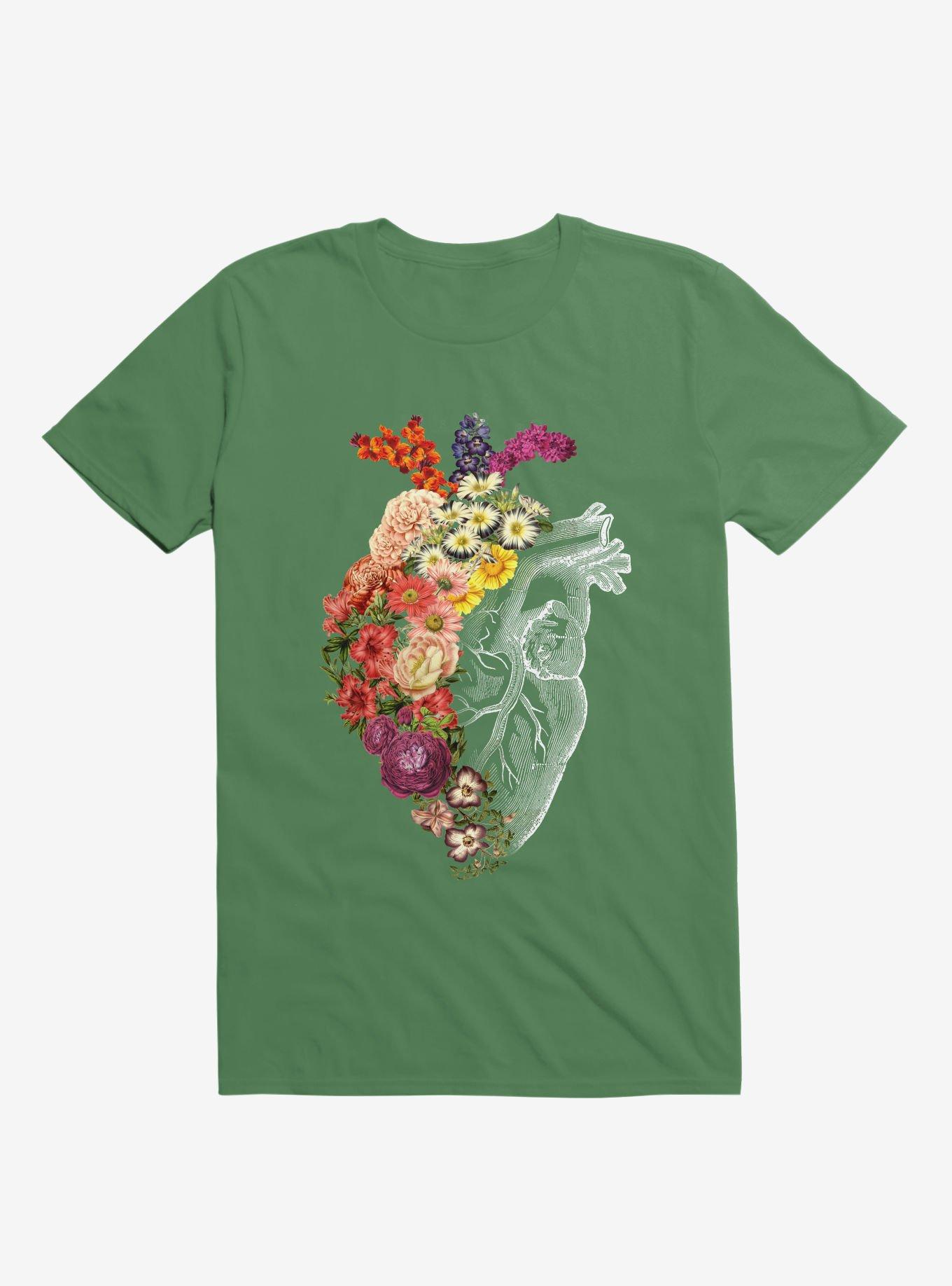 Flower Heart Spring T-Shirt, KELLY GREEN, hi-res