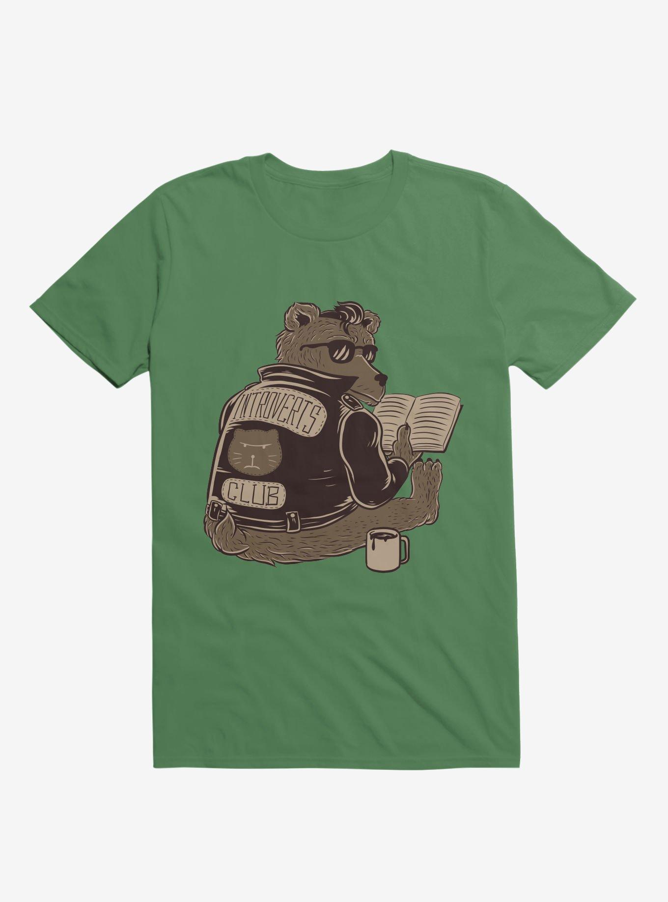 Introverts Club T-Shirt, KELLY GREEN, hi-res